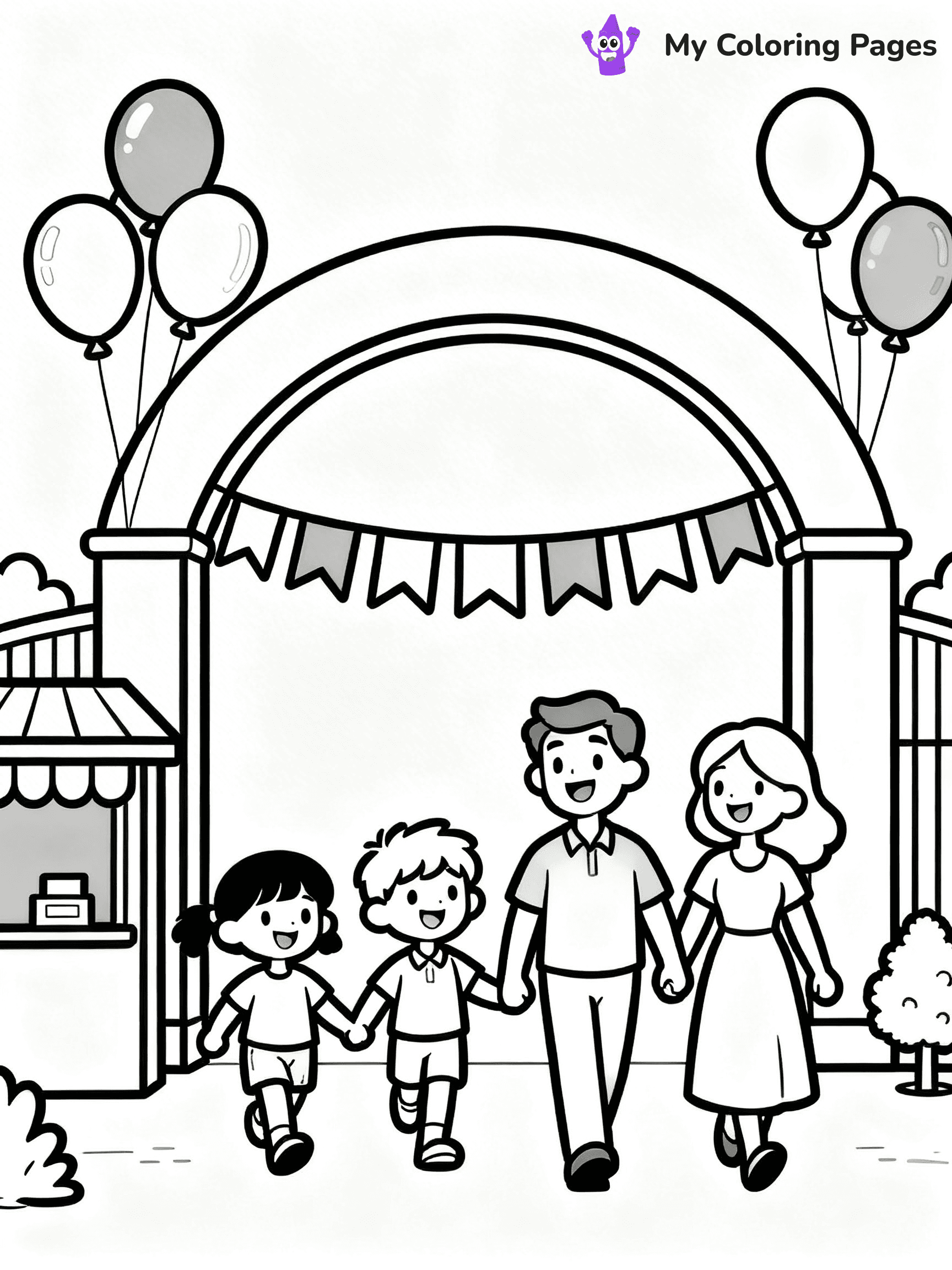 Roller Coaster Coloring Pages - 10