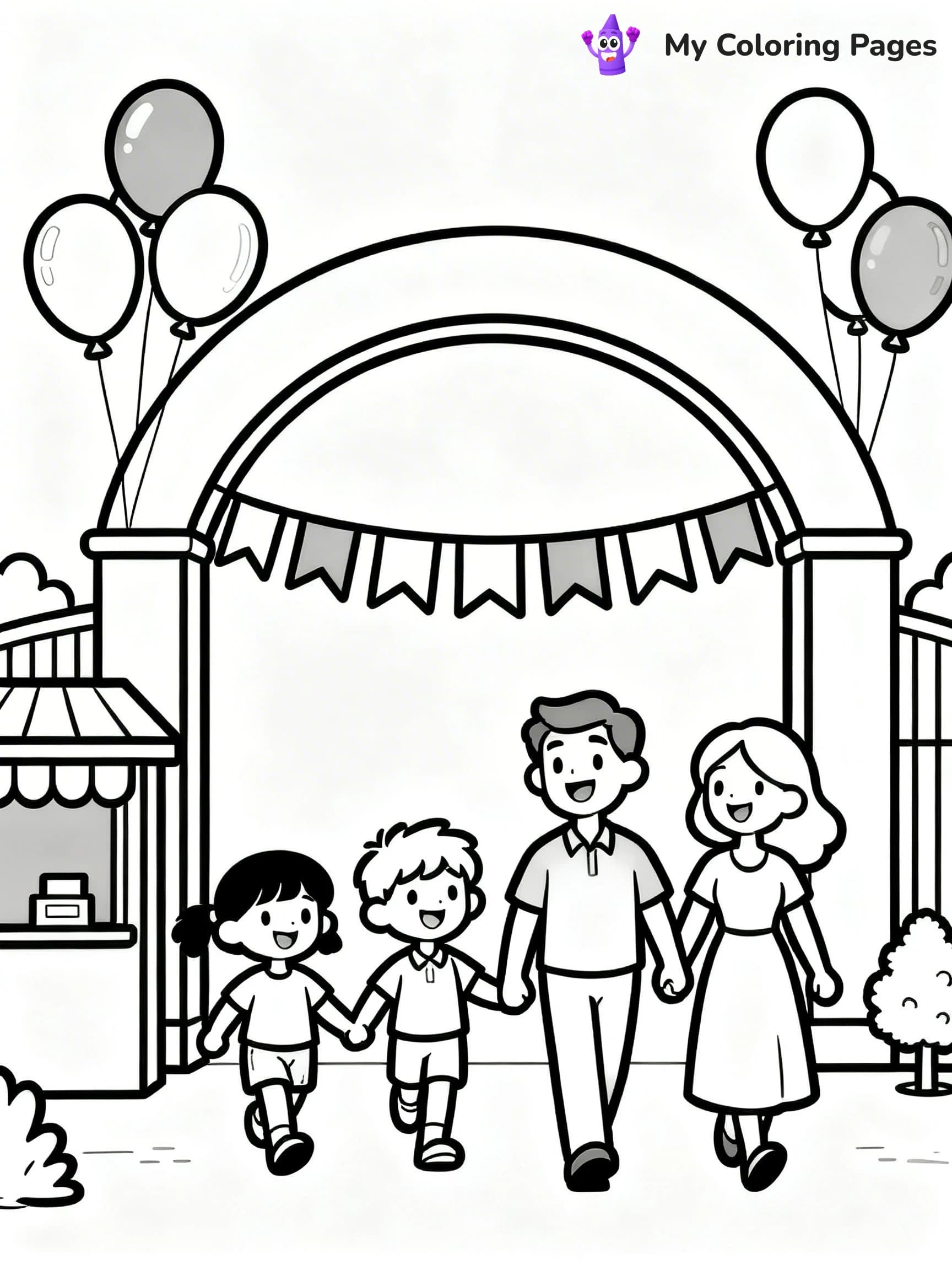 Roller Coaster Coloring Pages - 10
