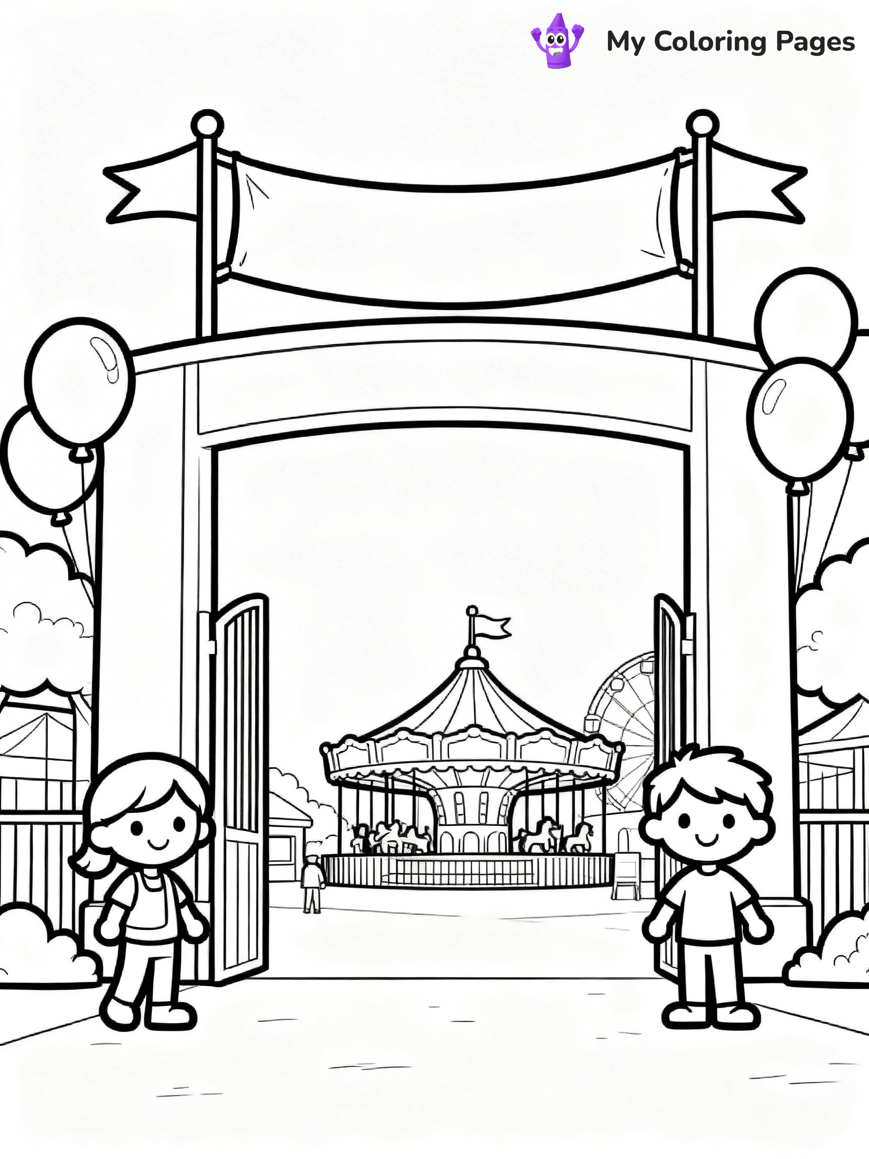 Roller Coaster Coloring Pages - 8