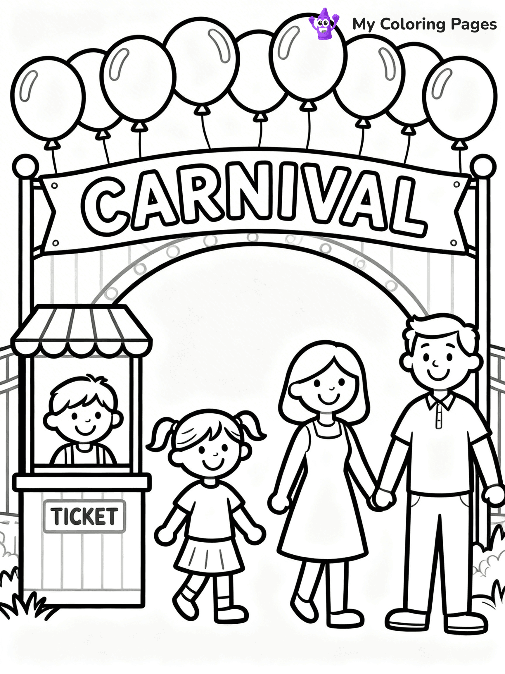 Roller Coaster Coloring Pages - 1
