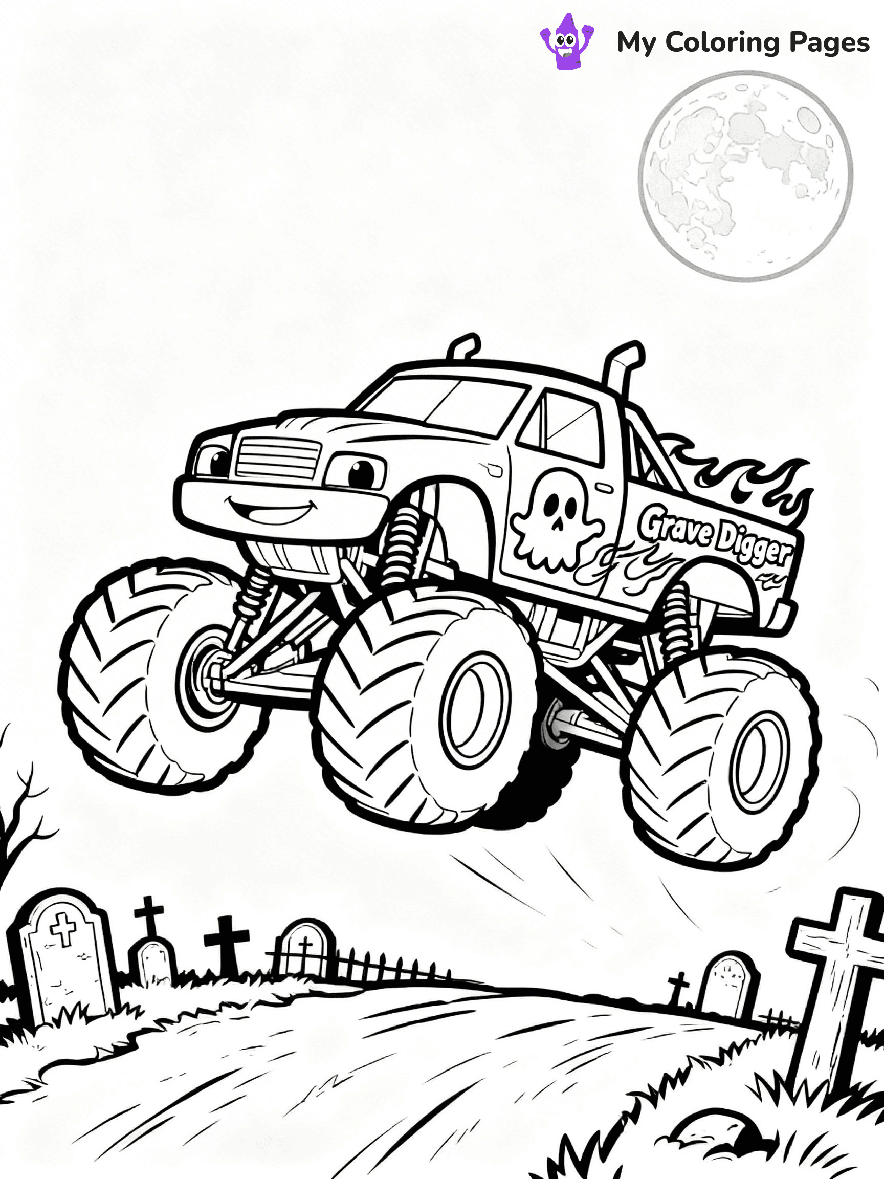 Grave Digger Coloring Pages - 3