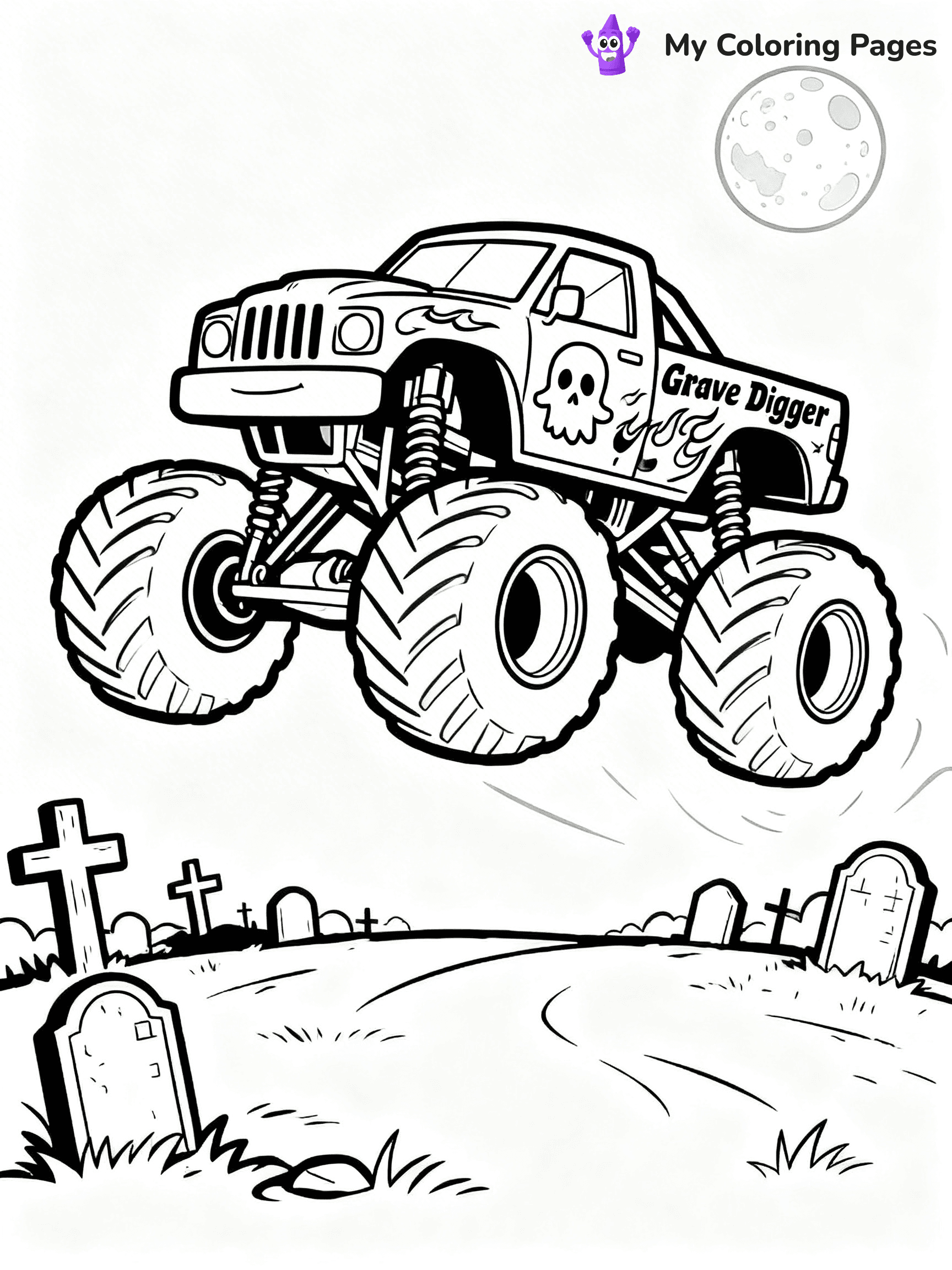 Grave Digger Coloring Pages - 2