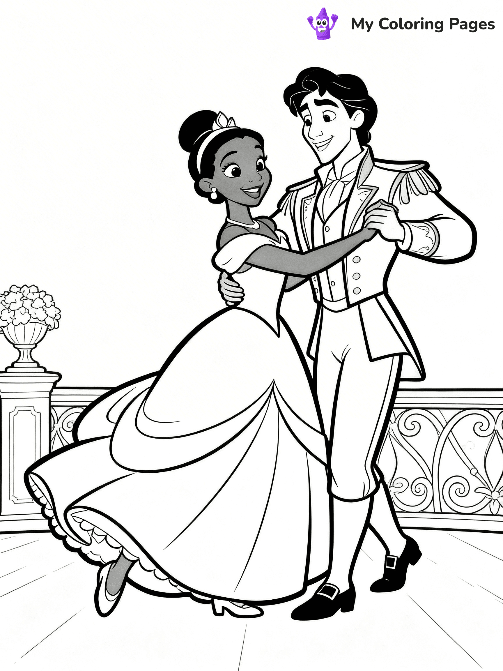 Tiana Coloring Pages - 24