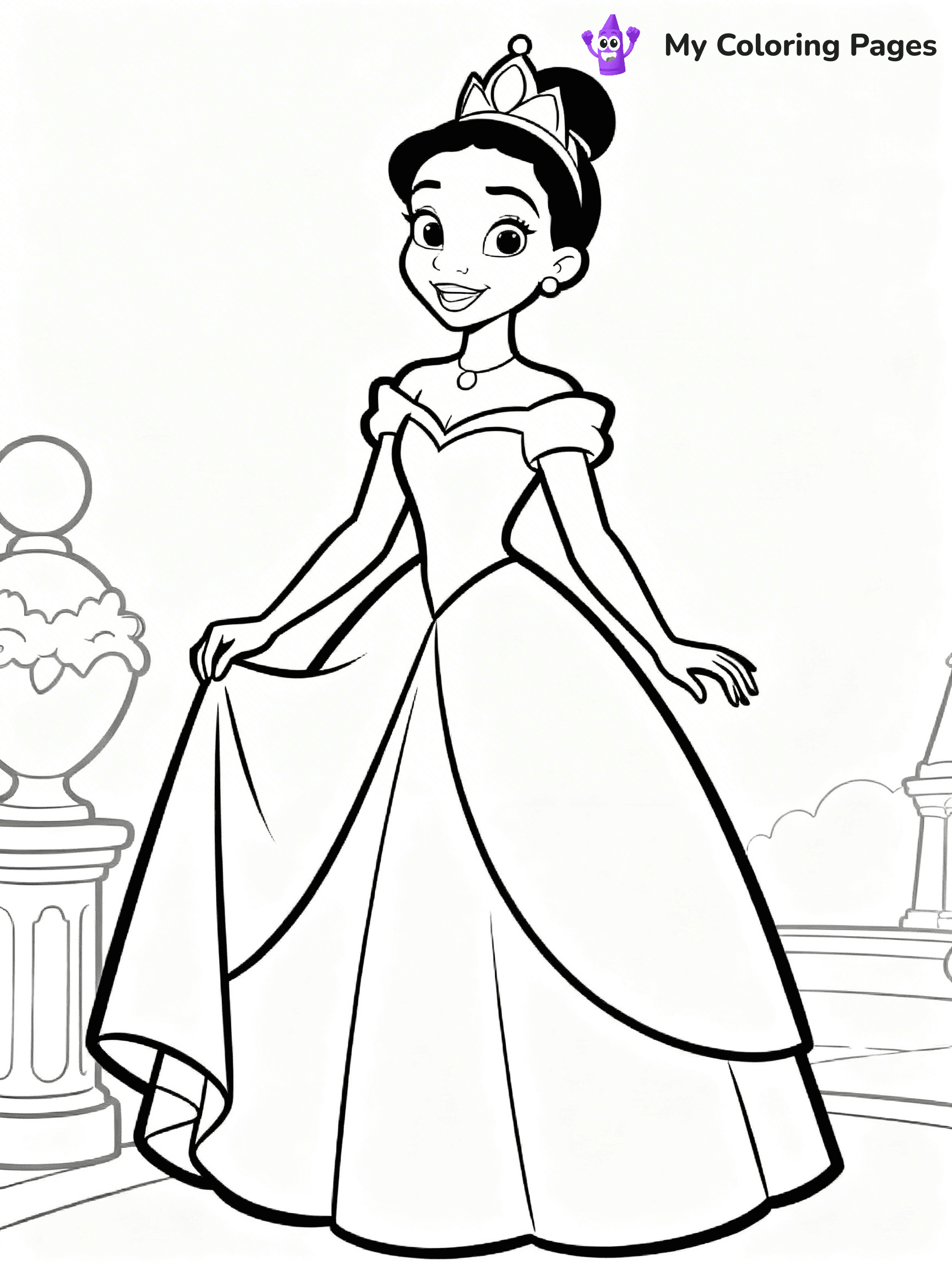 Tiana Coloring Pages - 20
