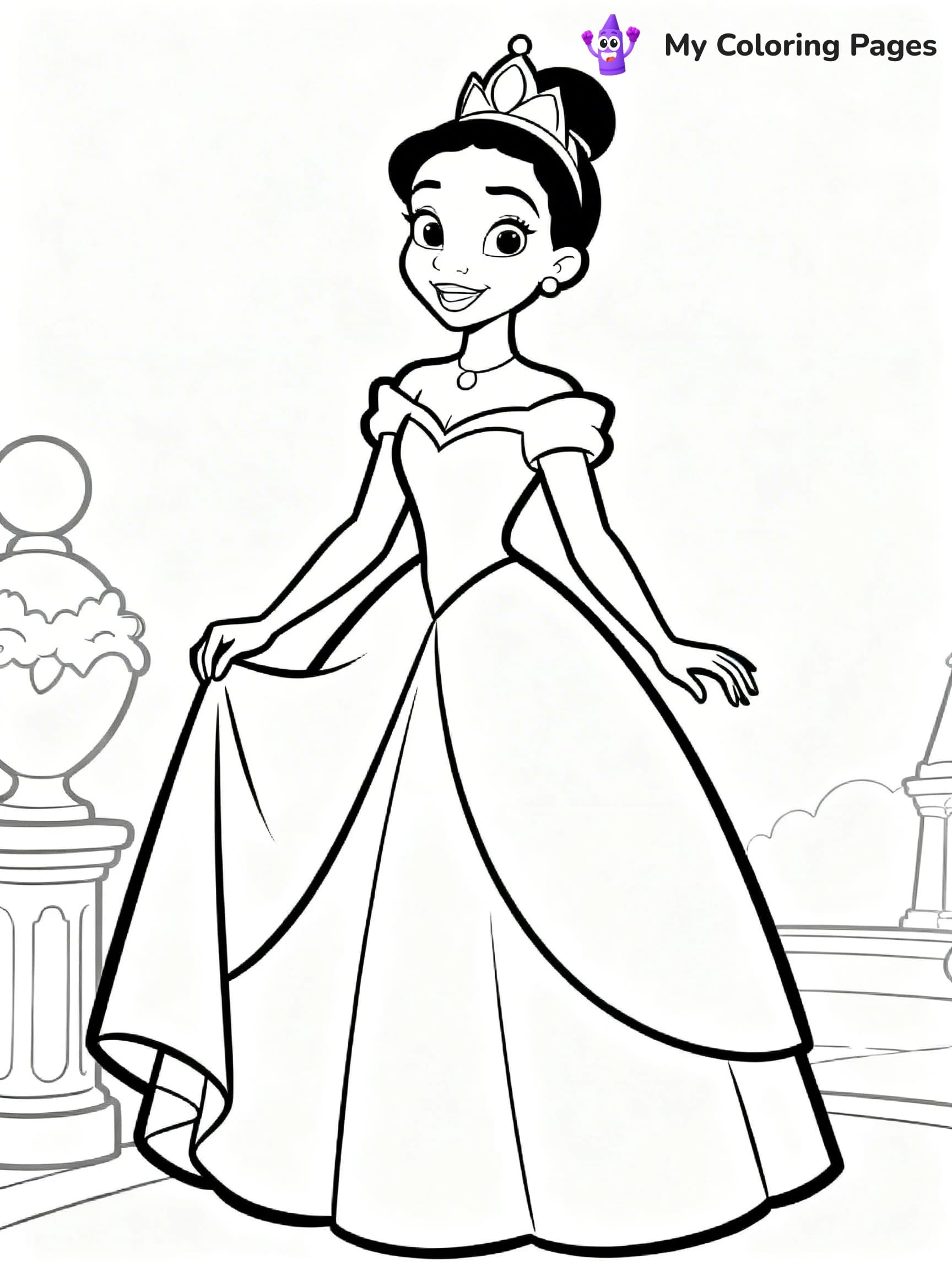 Tiana Coloring Pages - 20