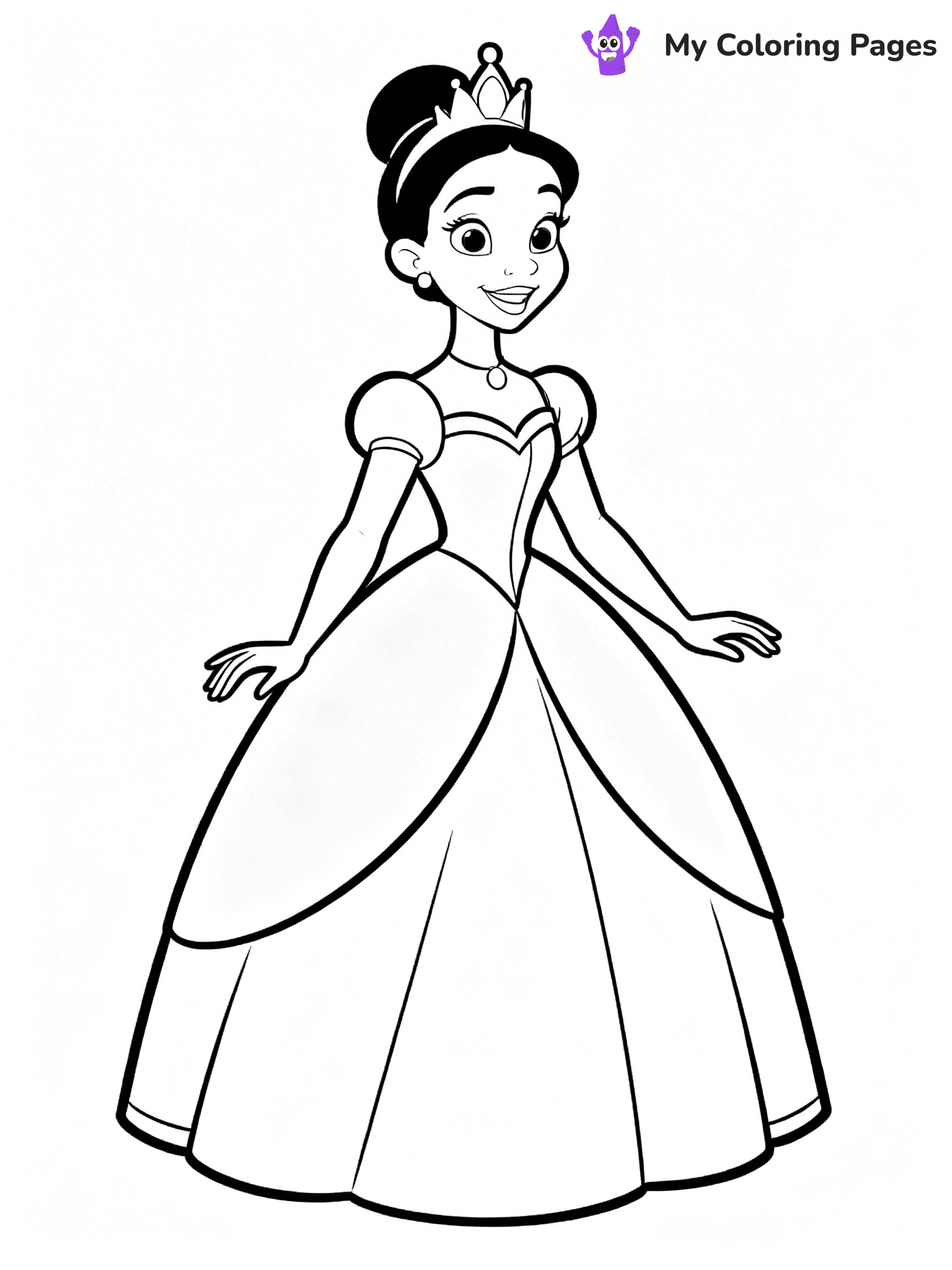 Tiana Coloring Pages - 19