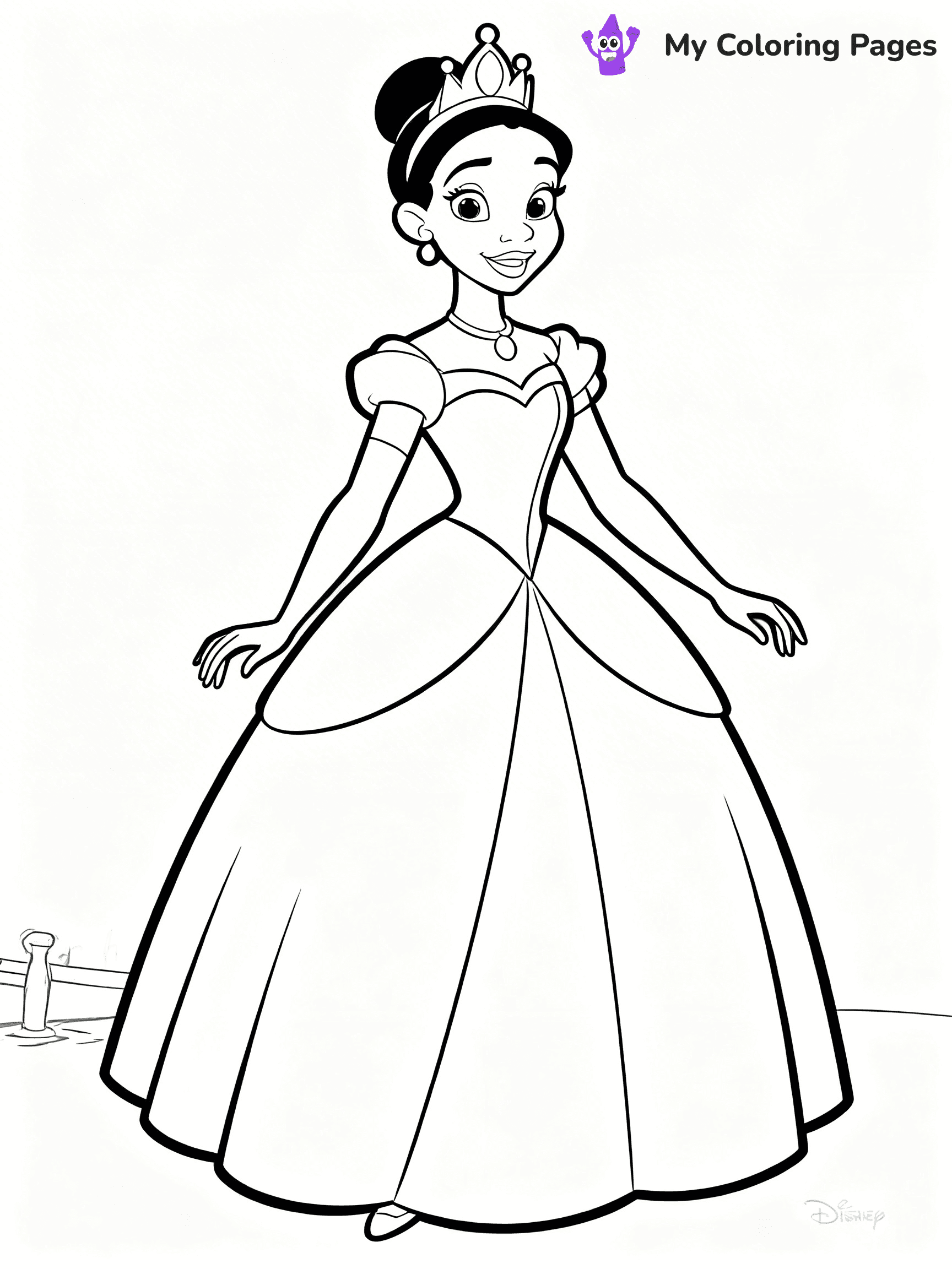 Tiana Coloring Pages - 17