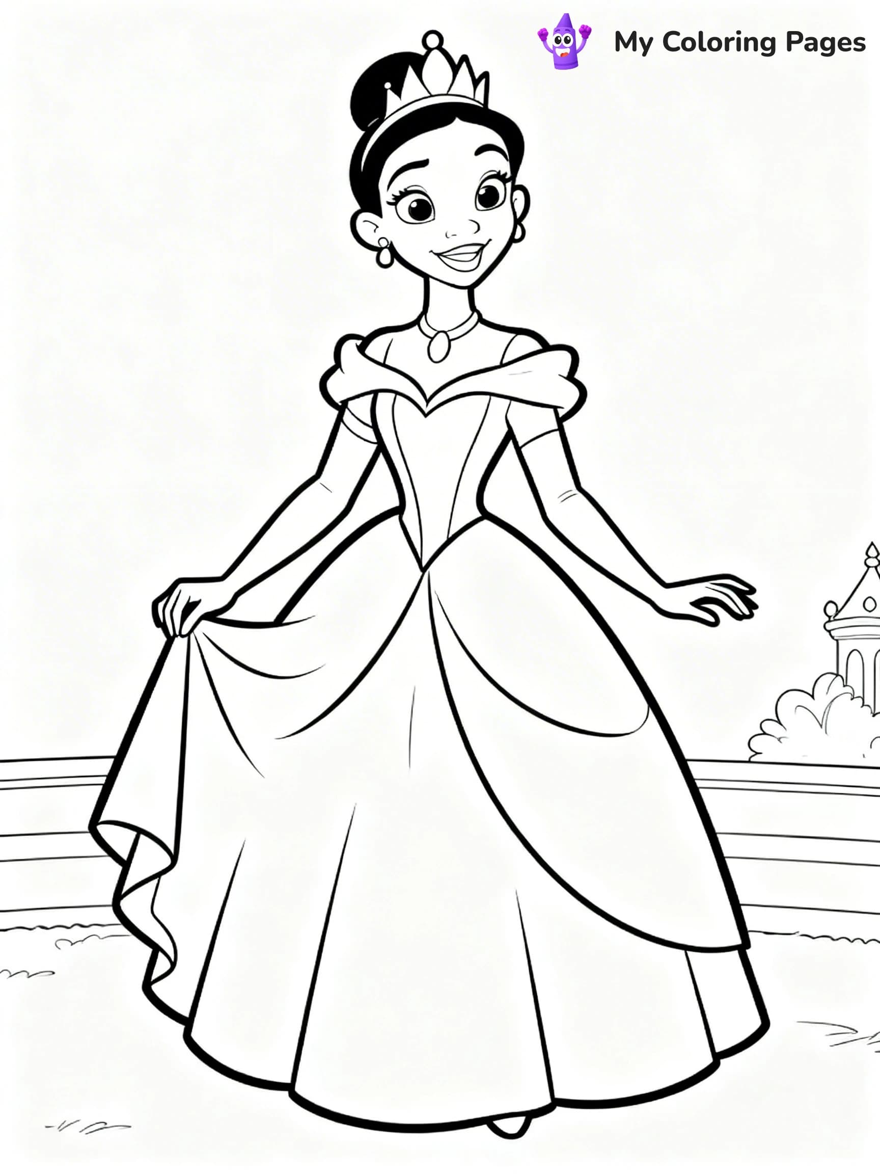 Tiana Coloring Pages - 16