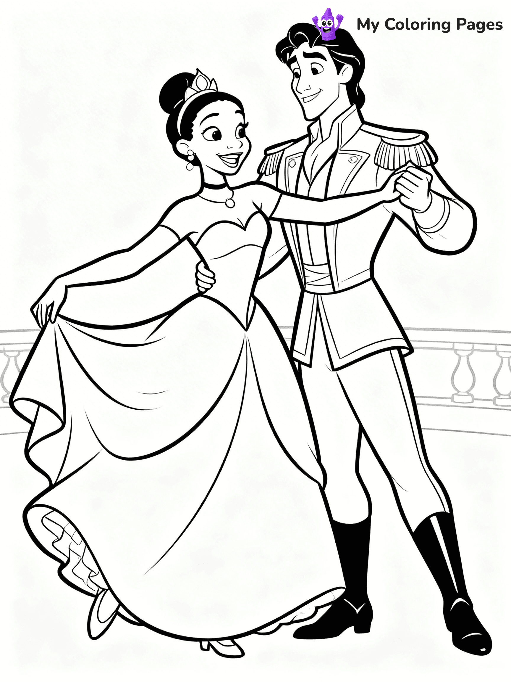 Tiana Coloring Pages - 12