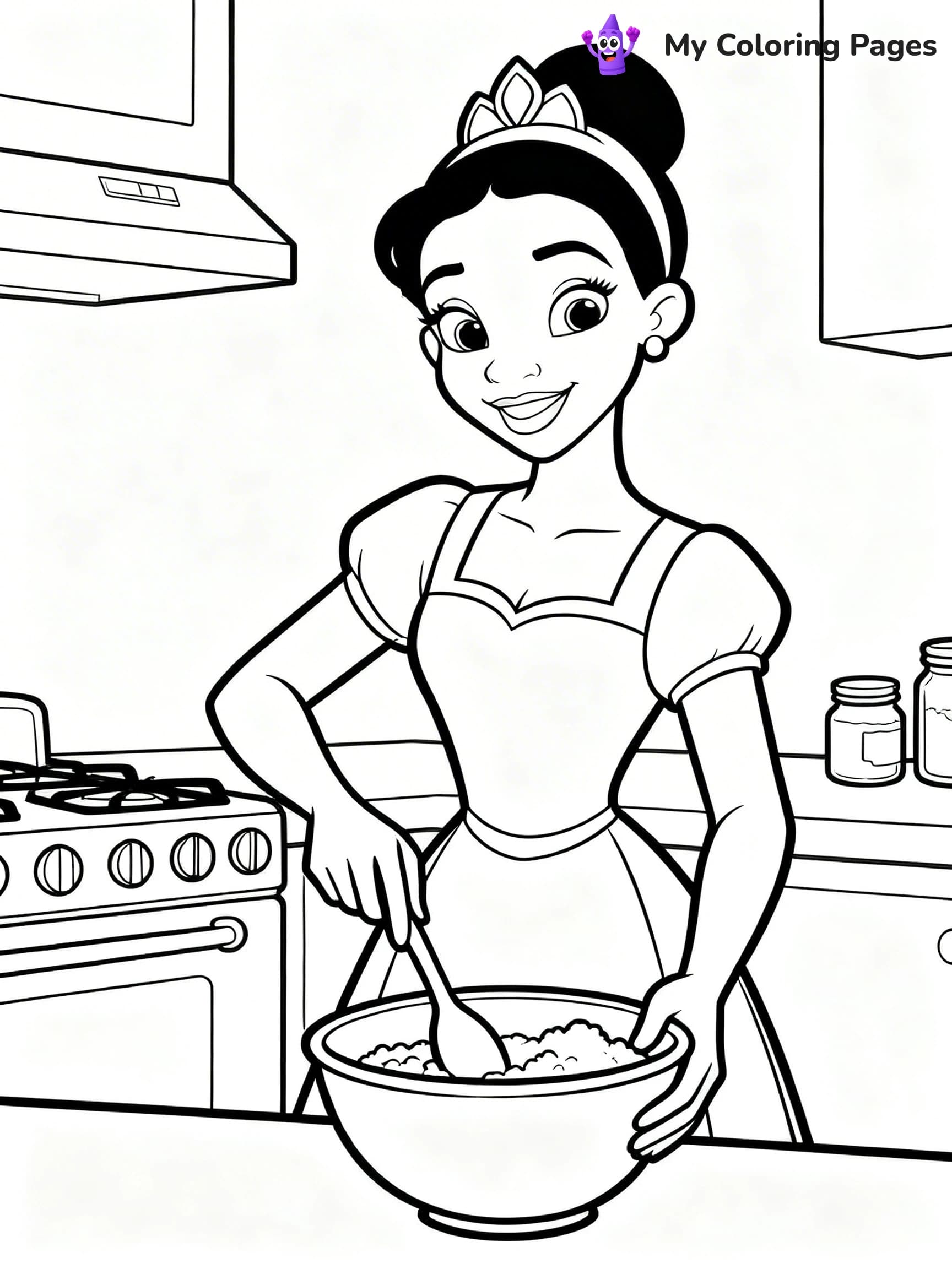 Tiana Coloring Pages - 6