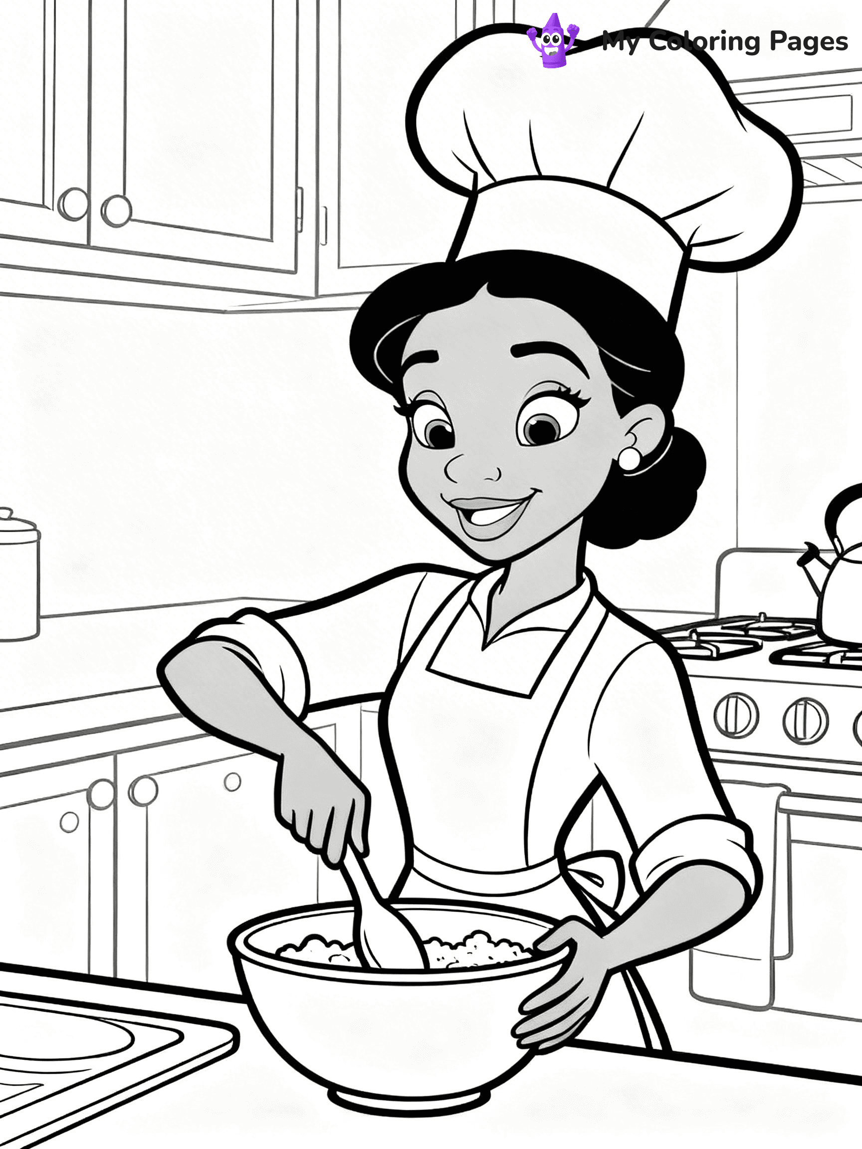 Tiana Coloring Pages - 4