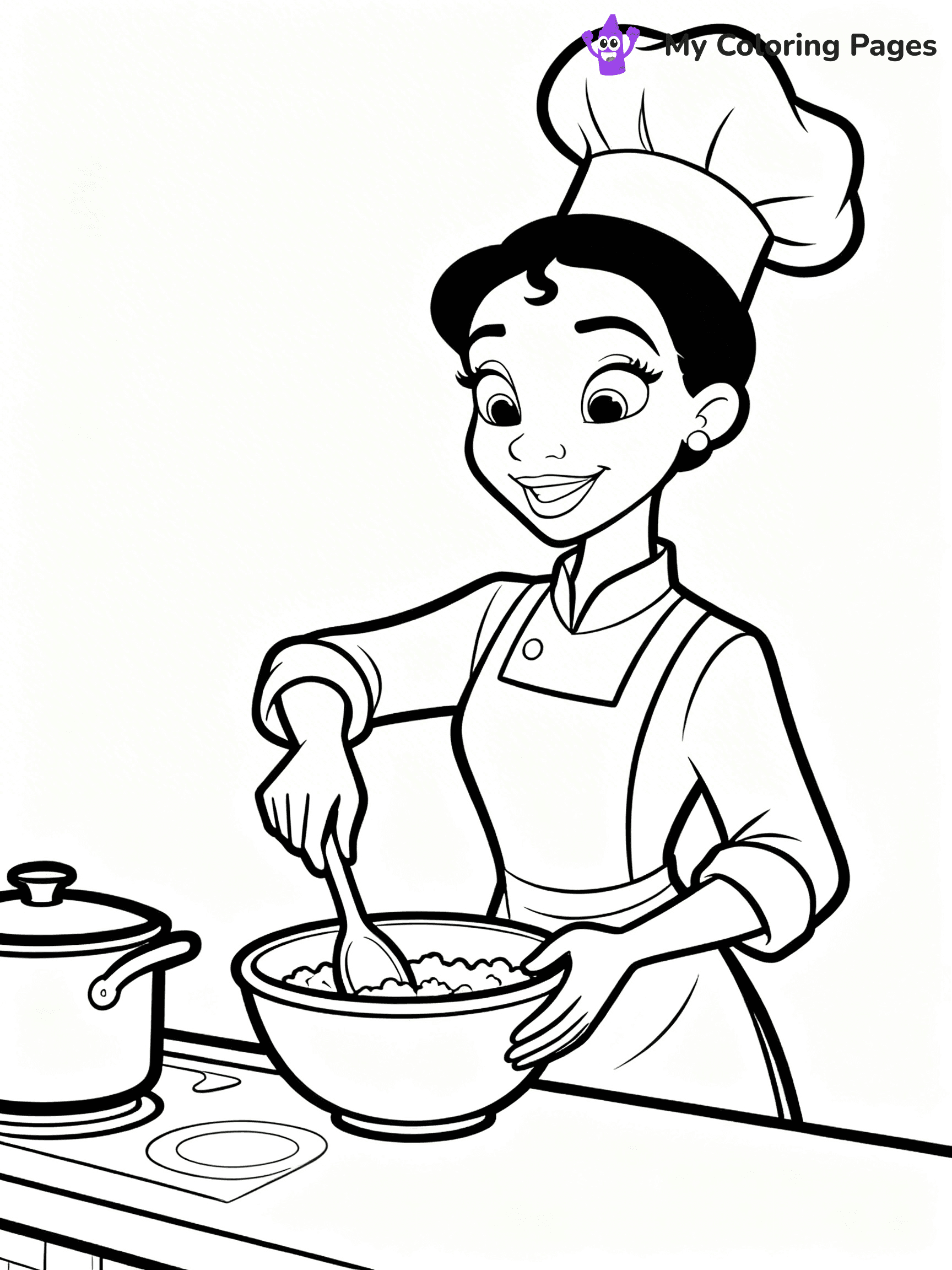 Tiana Coloring Pages - 2