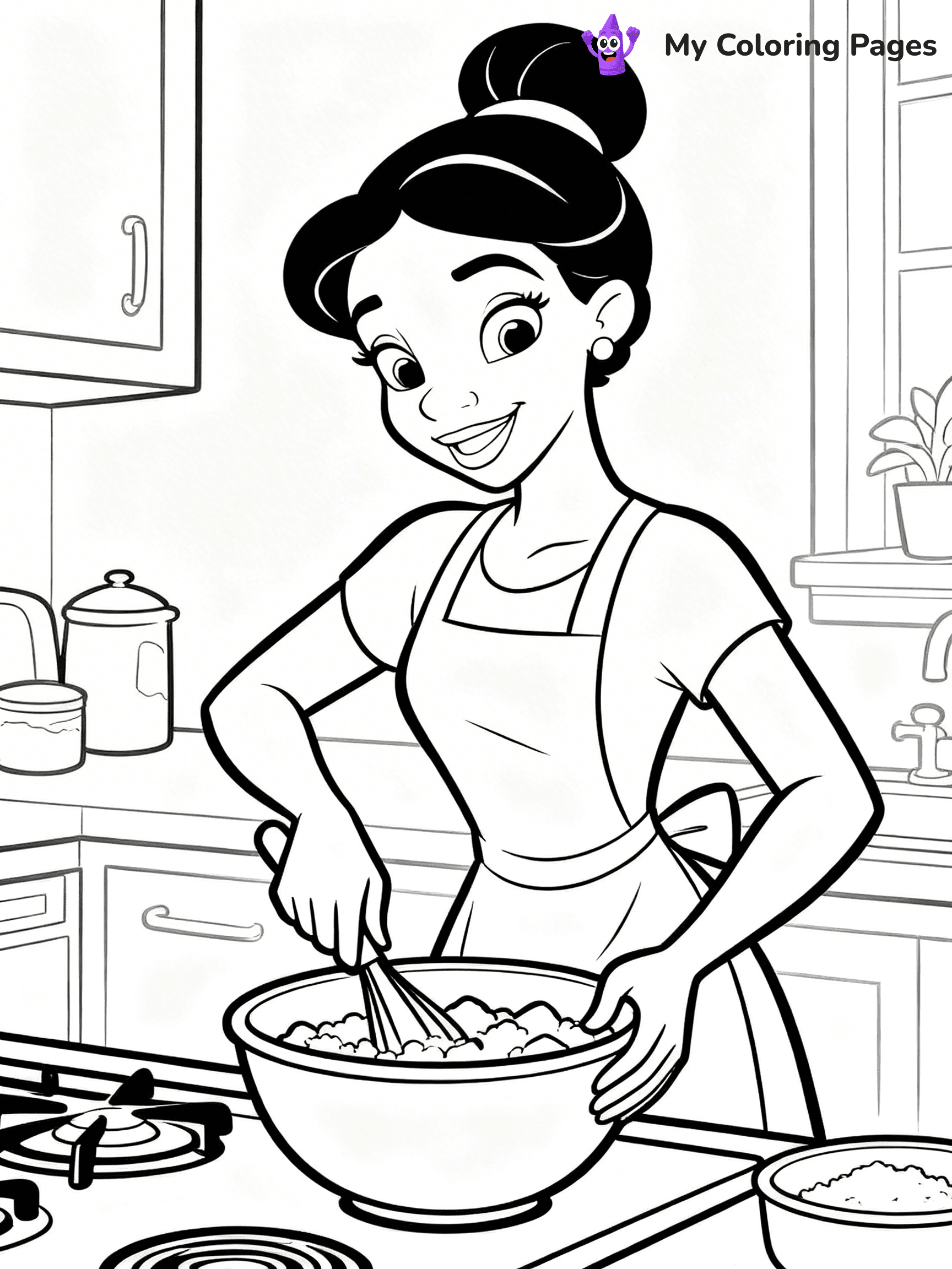 Tiana Coloring Pages - 1