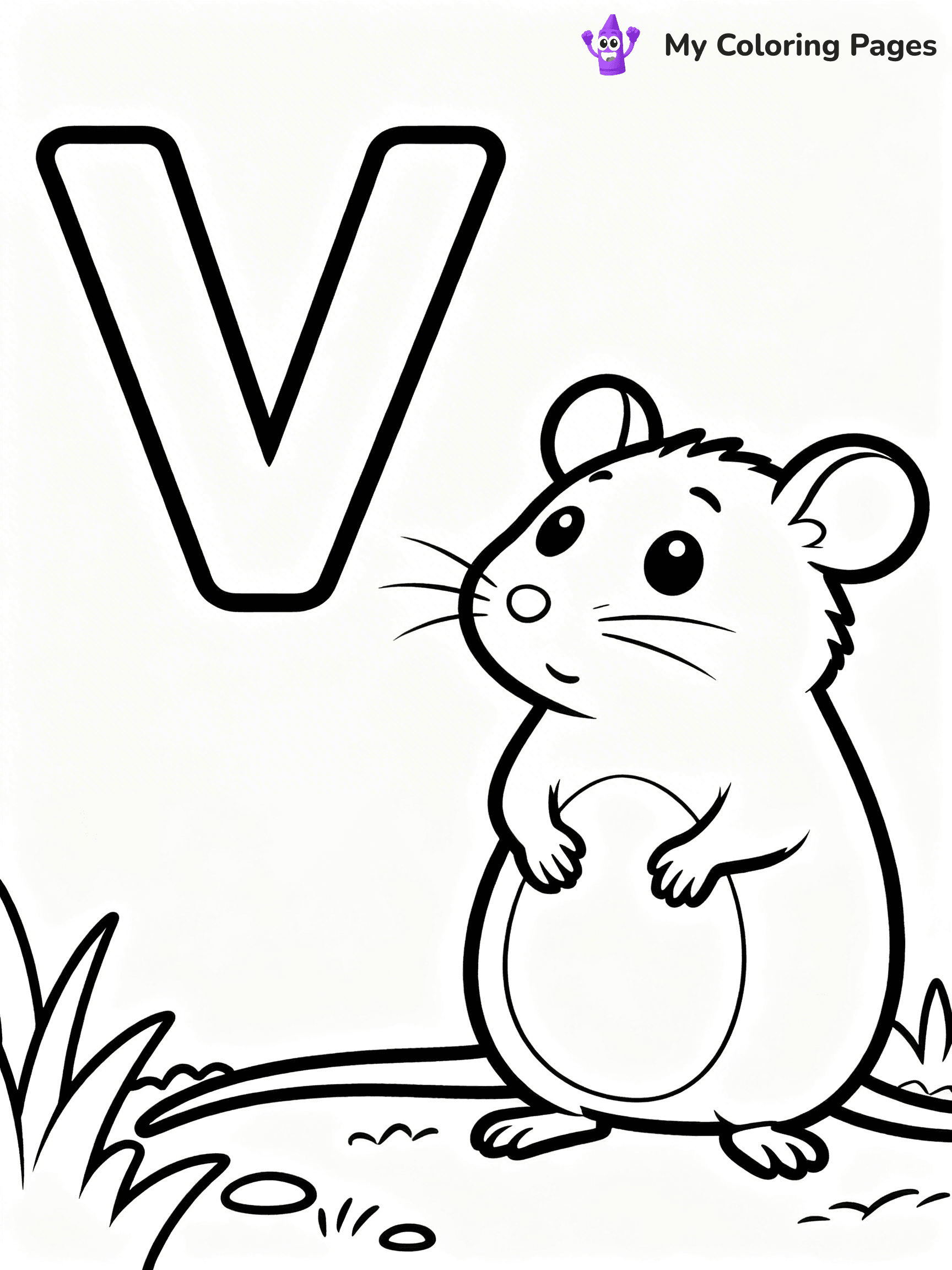 Letter V Coloring Pages - 35