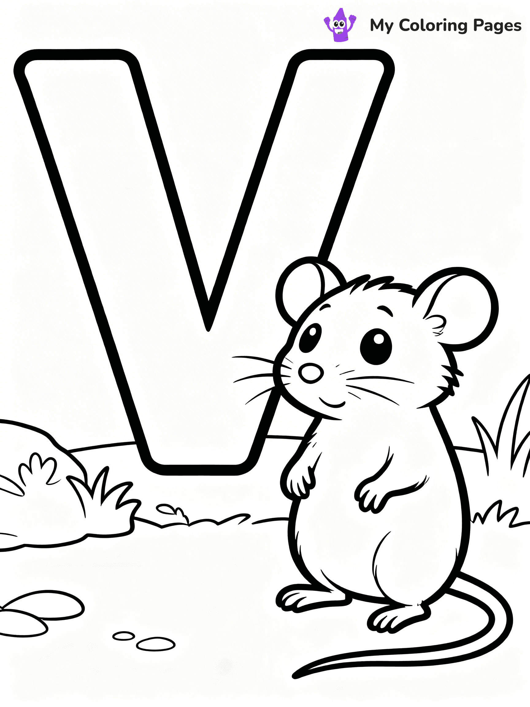 Letter V Coloring Pages - 26