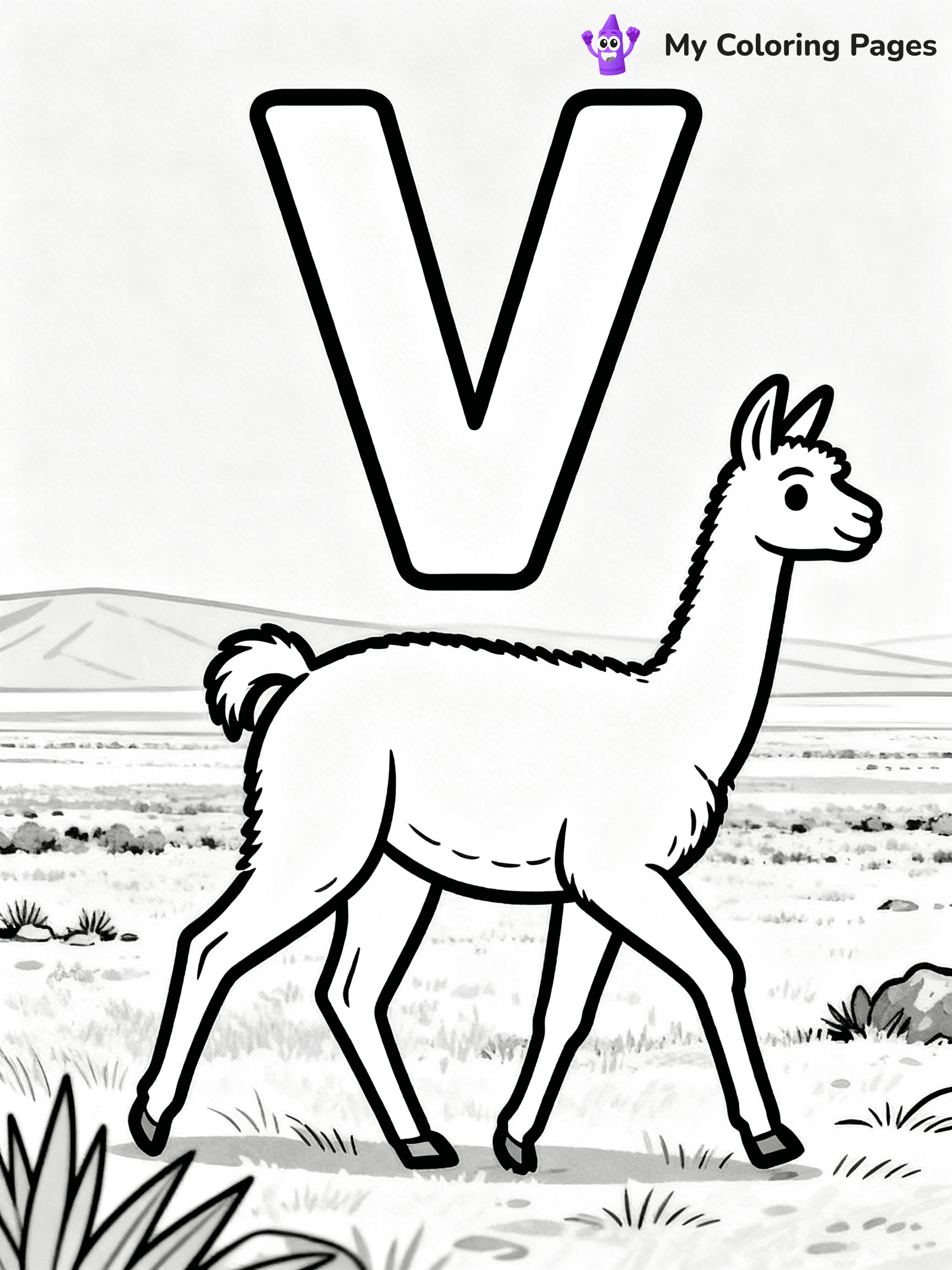 Letter V Coloring Pages - 22