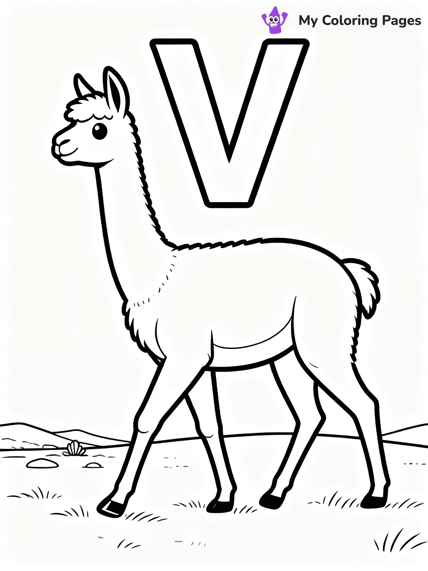 Letter V Coloring Pages - 18