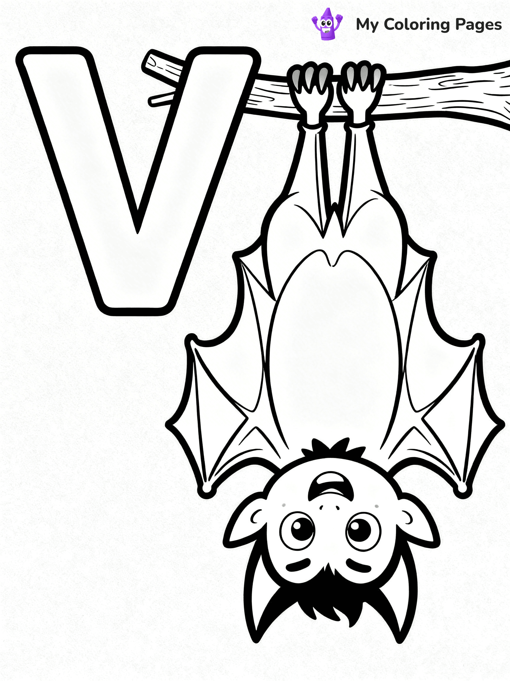 Letter V Coloring Pages - 1