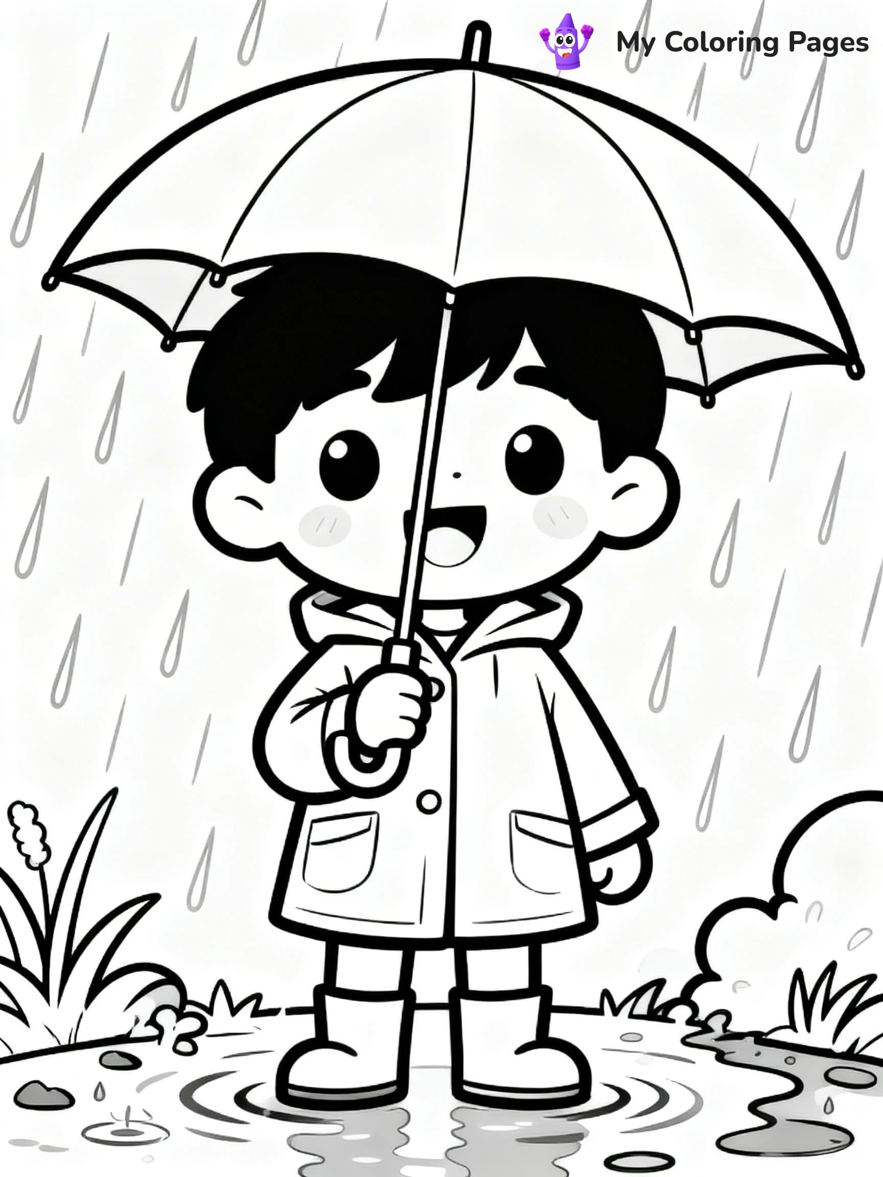 Umbrella Coloring Pages - 15