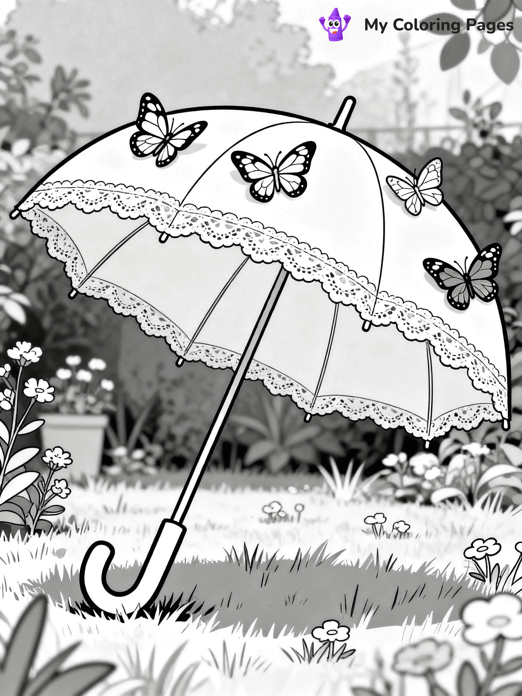 Umbrella Coloring Pages - 11