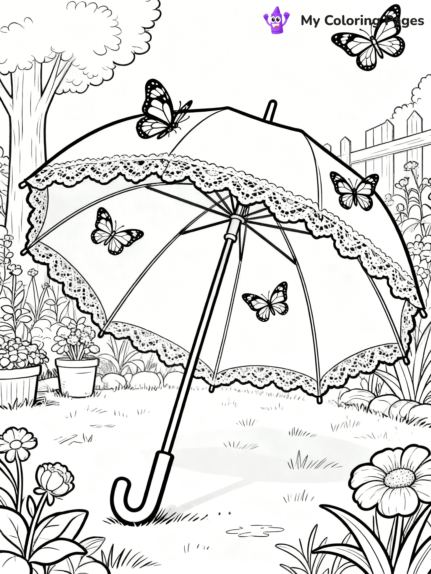 Umbrella Coloring Pages - 7