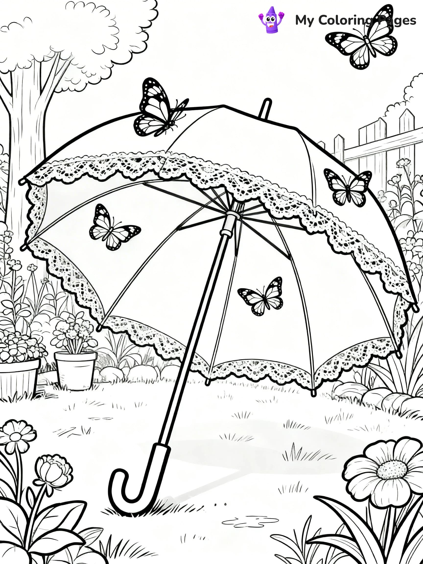 Umbrella Coloring Pages - 7
