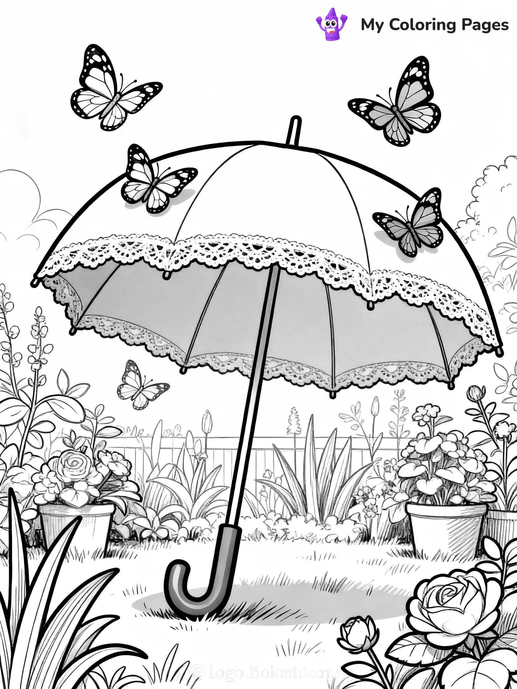 Umbrella Coloring Pages - 6