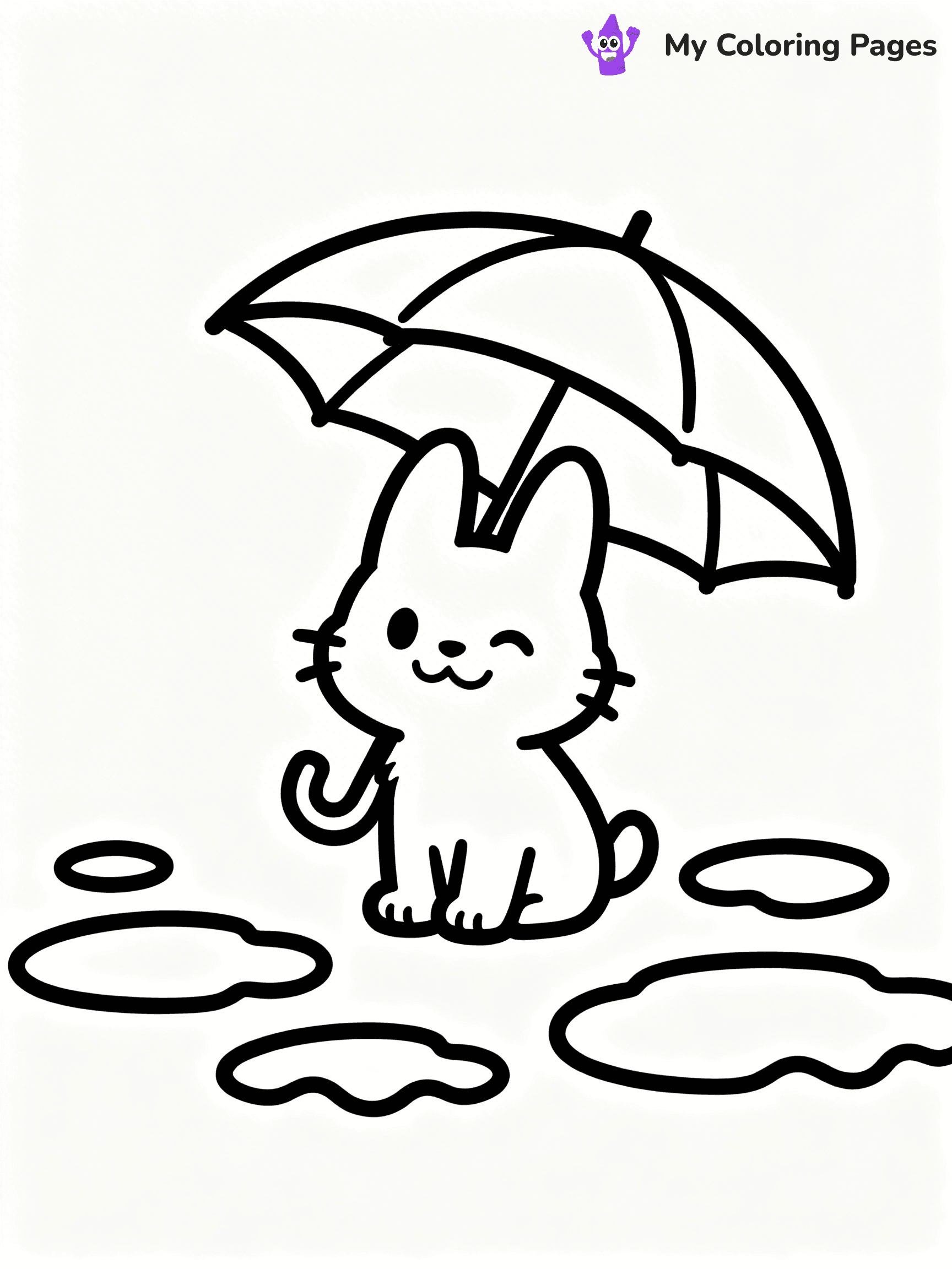 Umbrella Coloring Pages - 1