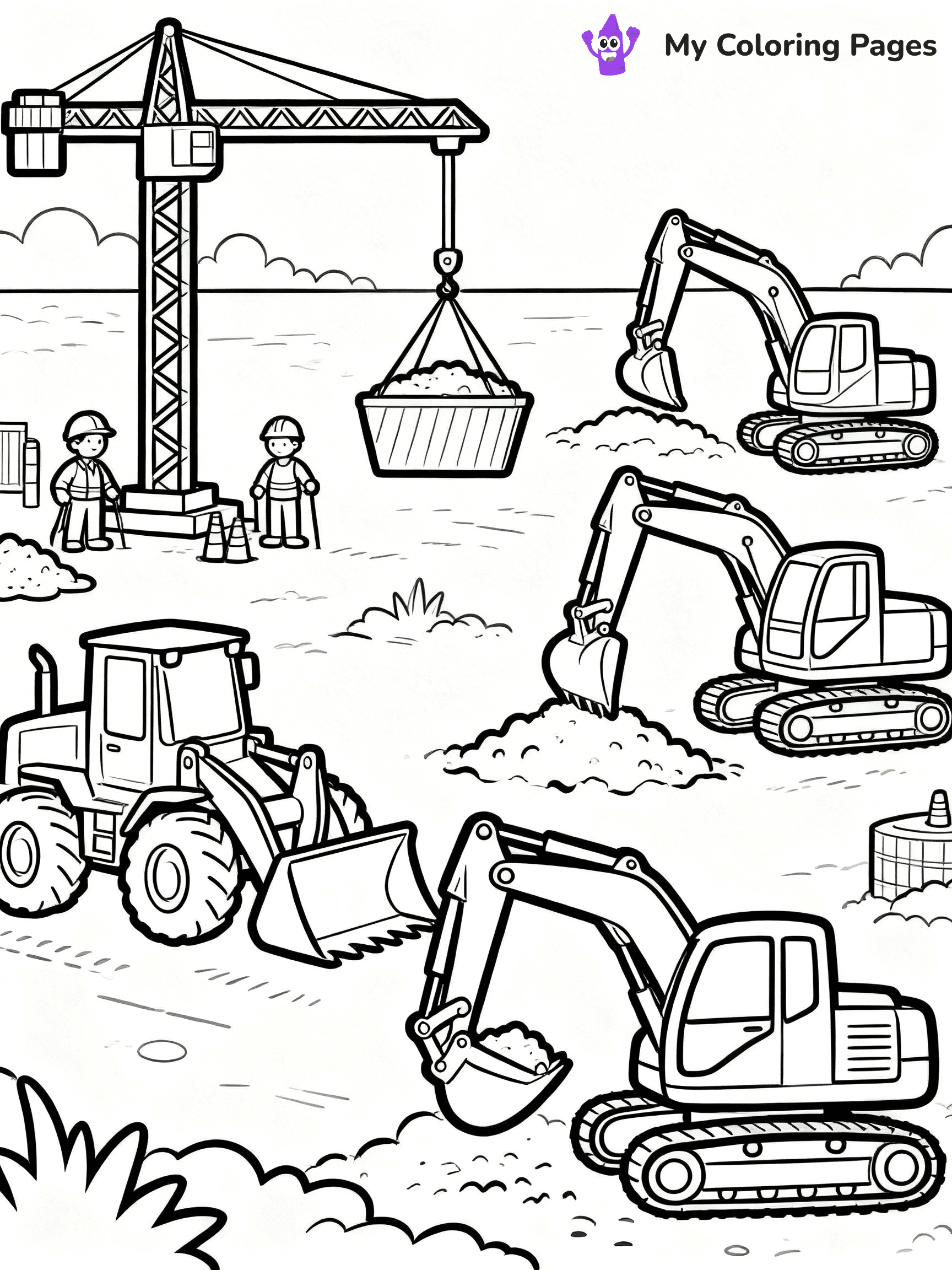 Construction Coloring Pages - 100