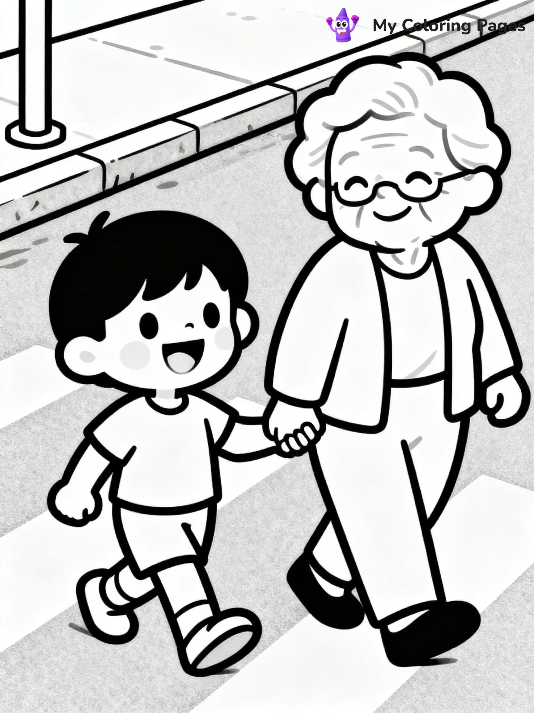 Helping Others Coloring Pages For Preschoolers - 21