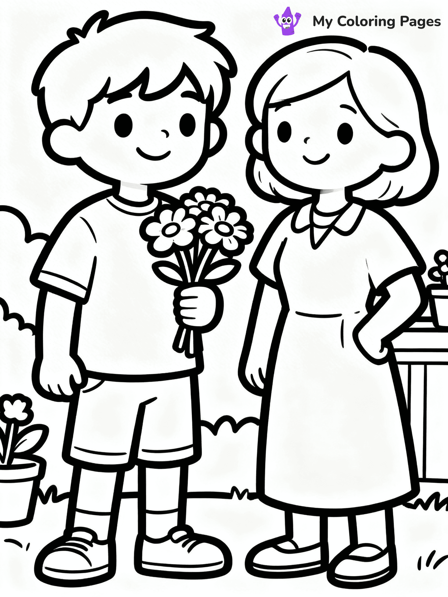 Helping Others Coloring Pages For Preschoolers - 17