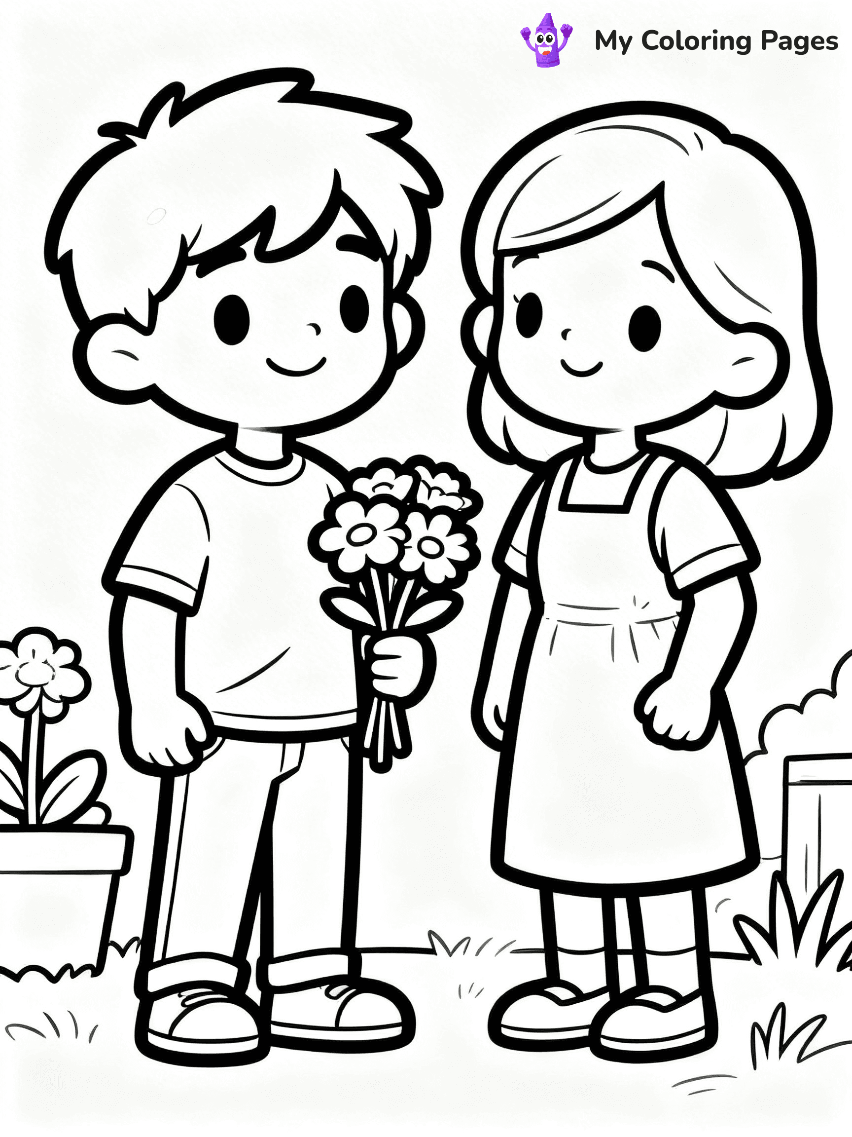 Helping Others Coloring Pages For Preschoolers - 16