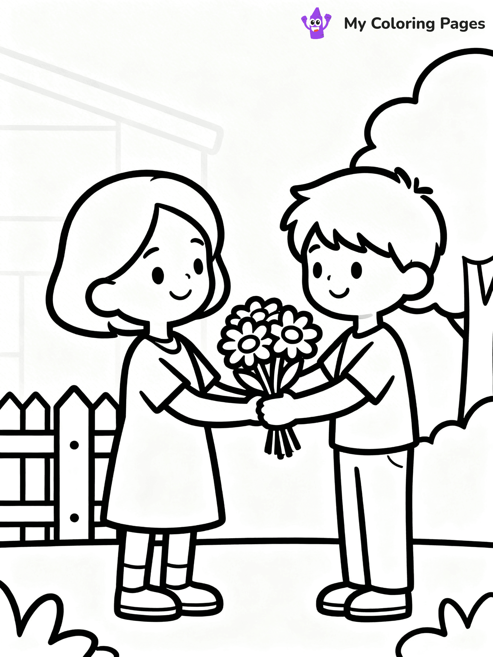 Helping Others Coloring Pages For Preschoolers - 15