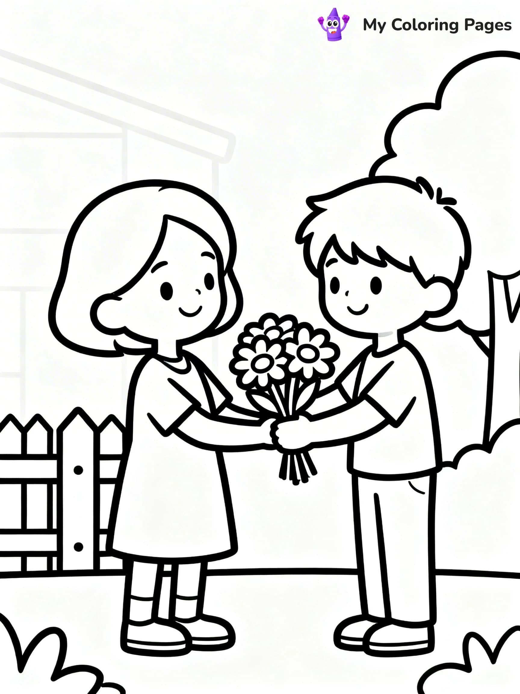 Helping Others Coloring Pages For Preschoolers - 15