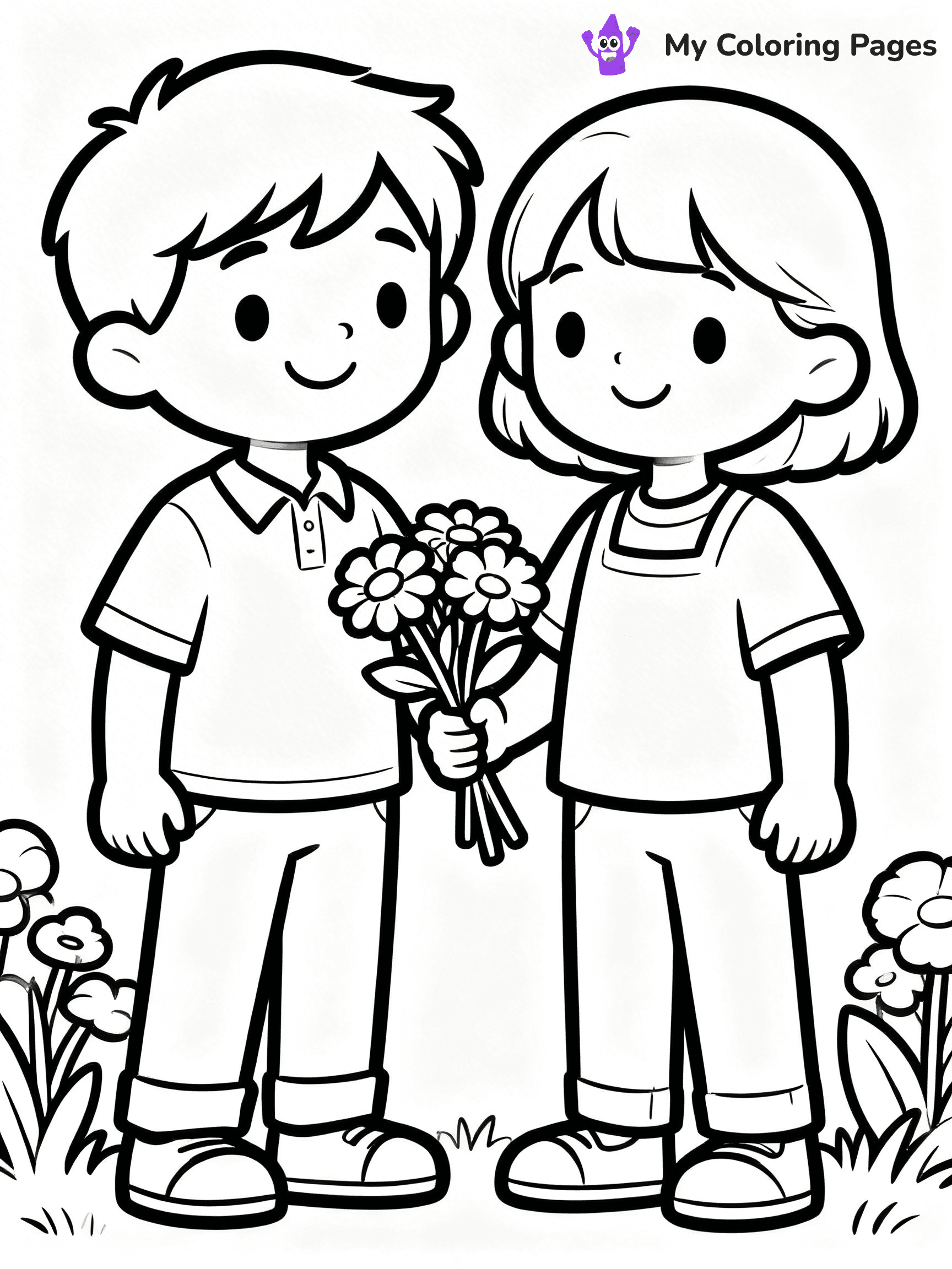 Helping Others Coloring Pages For Preschoolers - 14
