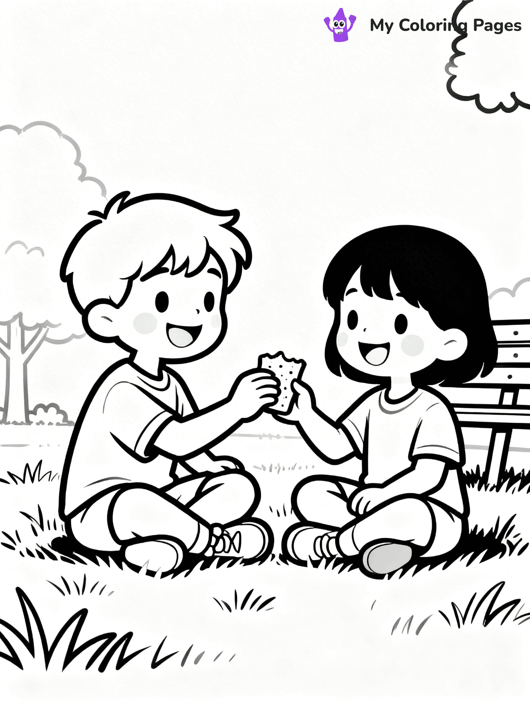 Helping Others Coloring Pages For Preschoolers - 2
