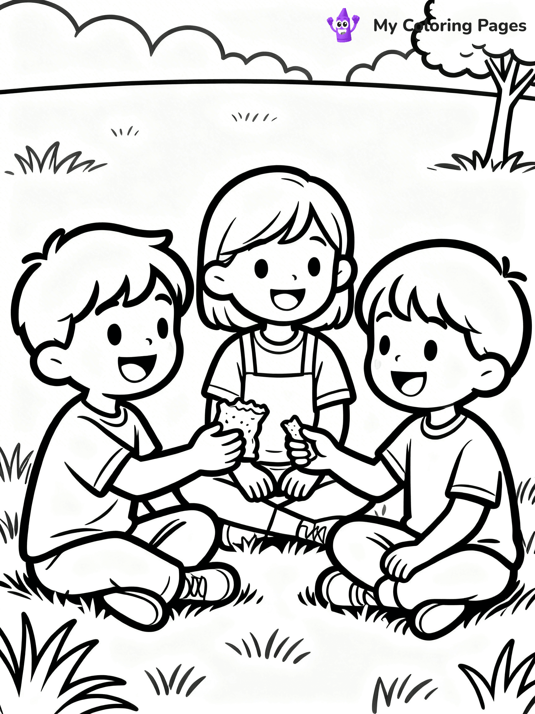 Helping Others Coloring Pages For Preschoolers - 1