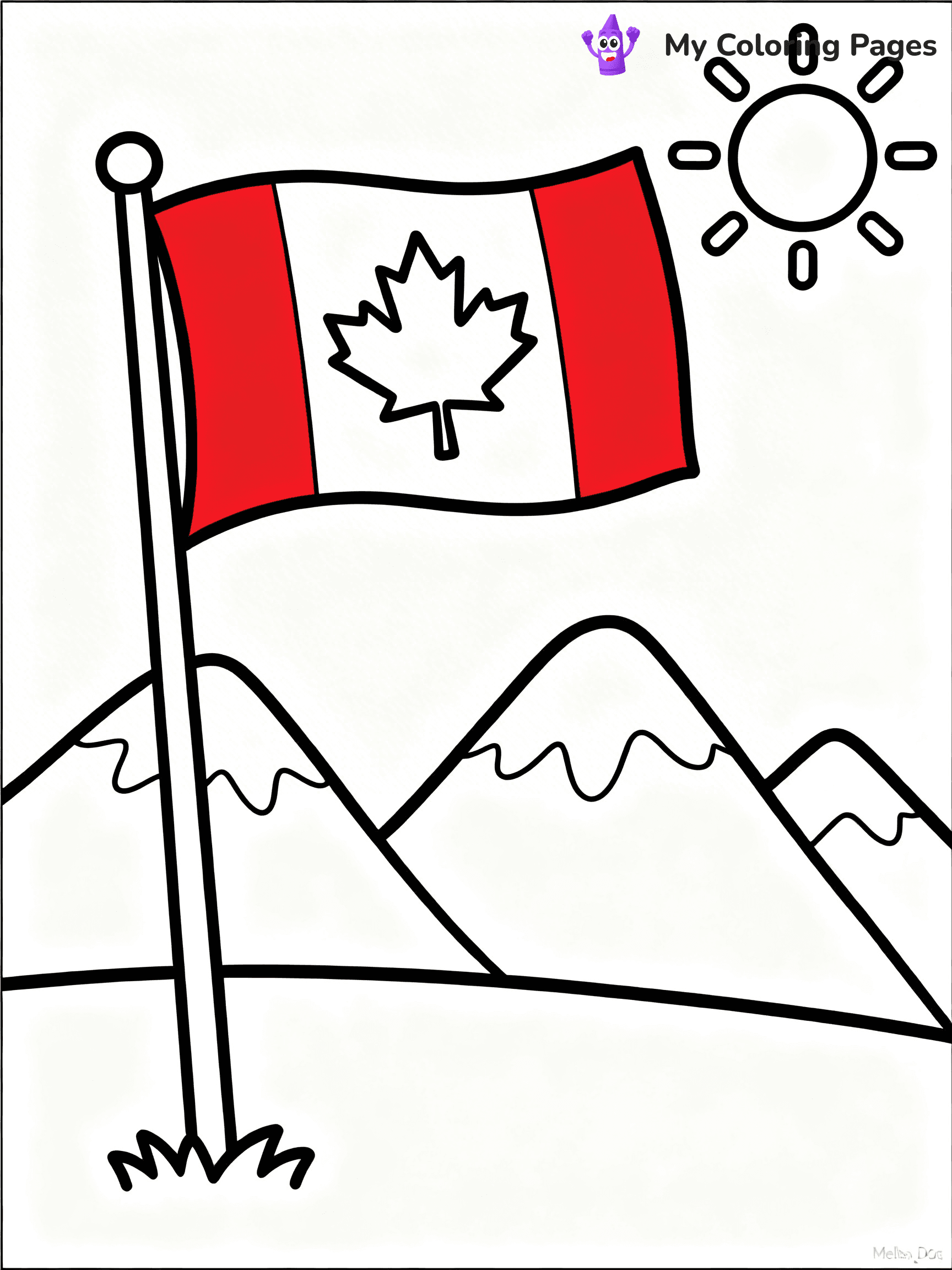 Kids Canada Day Coloring Pages - 7
