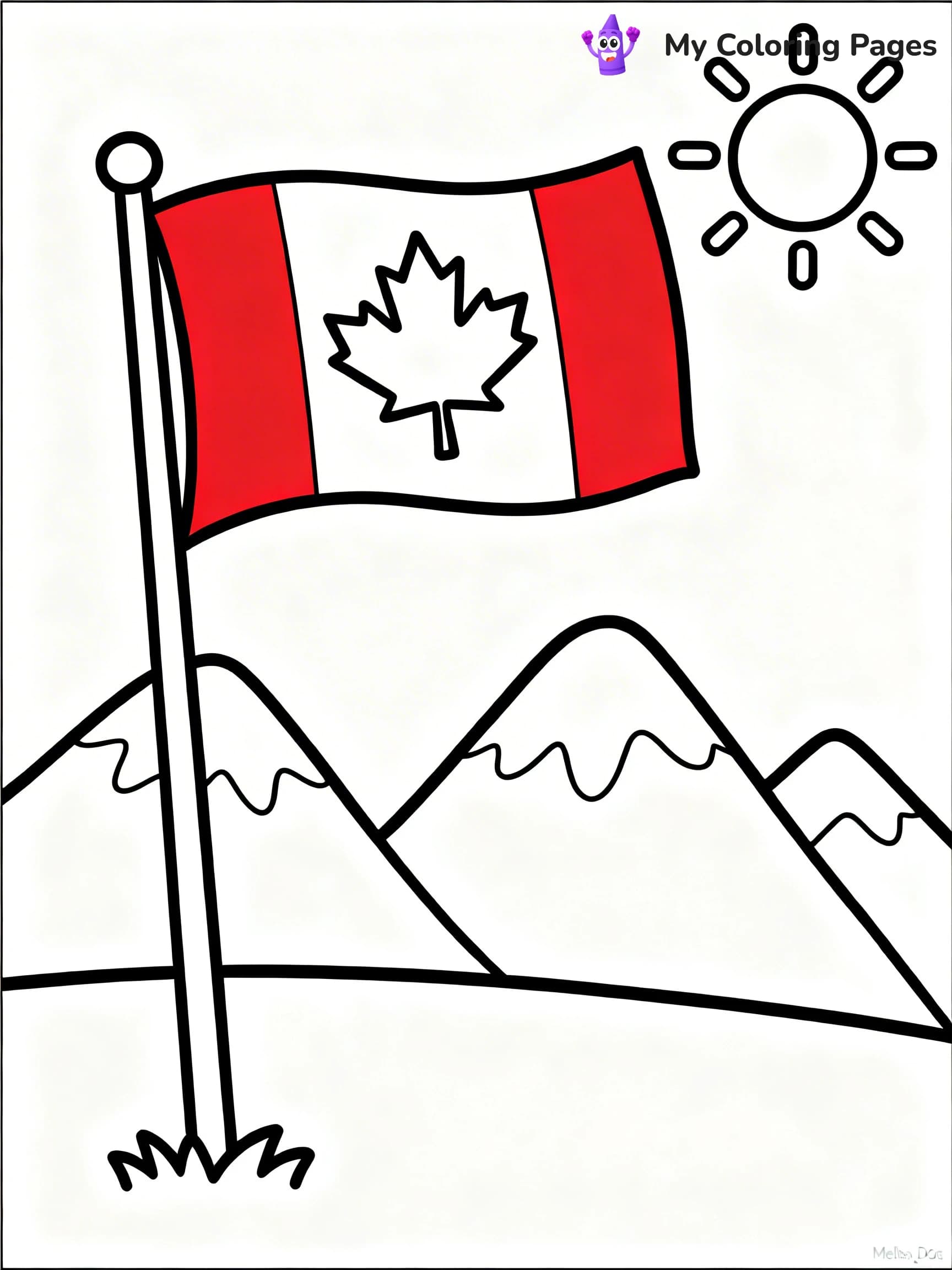 Kids Canada Day Coloring Pages - 7