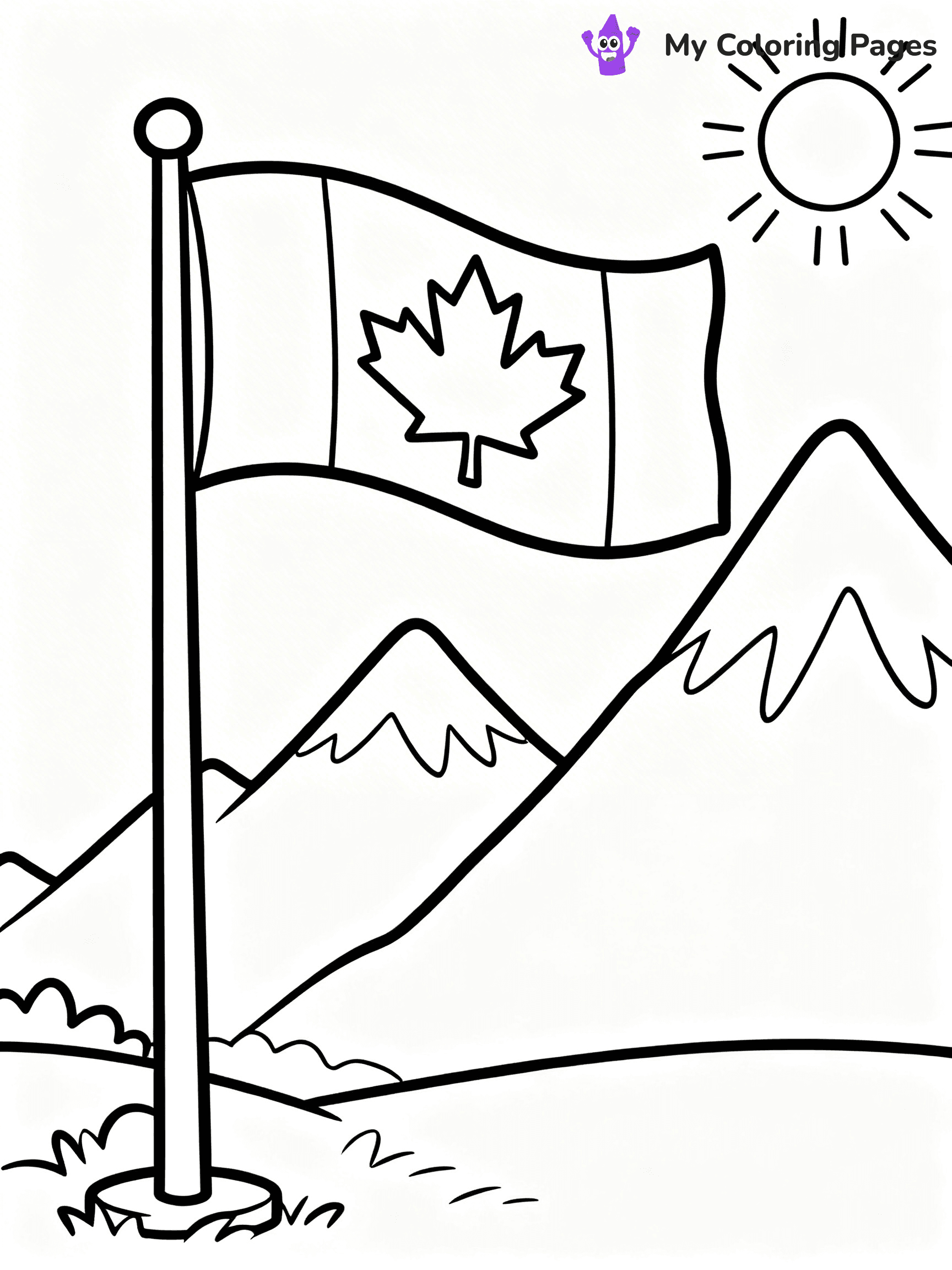 Kids Canada Day Coloring Pages - 6