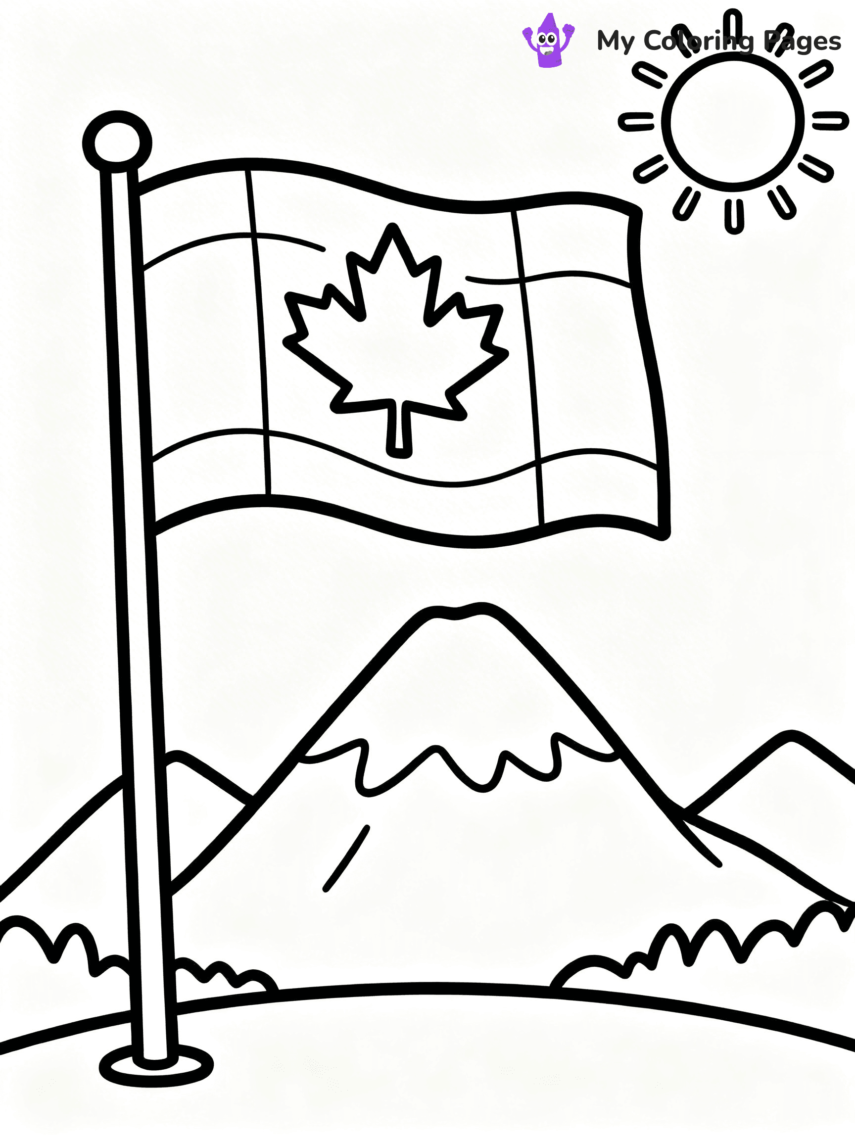 Kids Canada Day Coloring Pages - 4