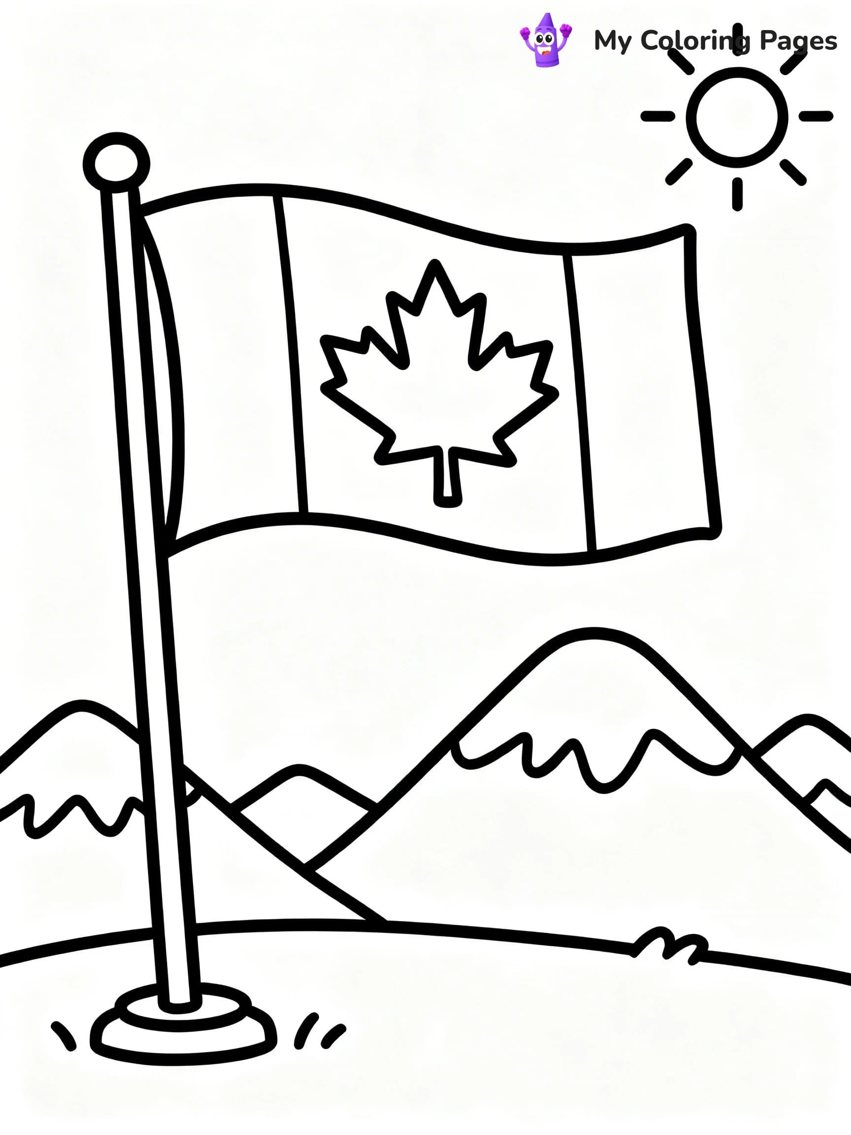Kids Canada Day Coloring Pages - 2