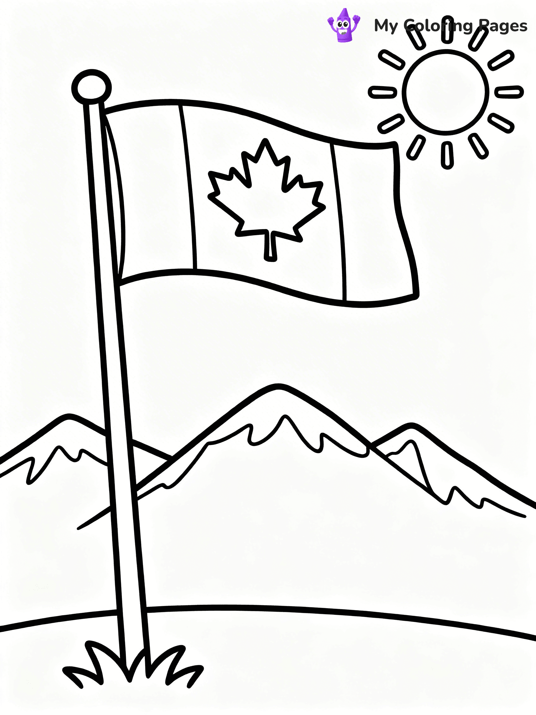 Kids Canada Day Coloring Pages - 1