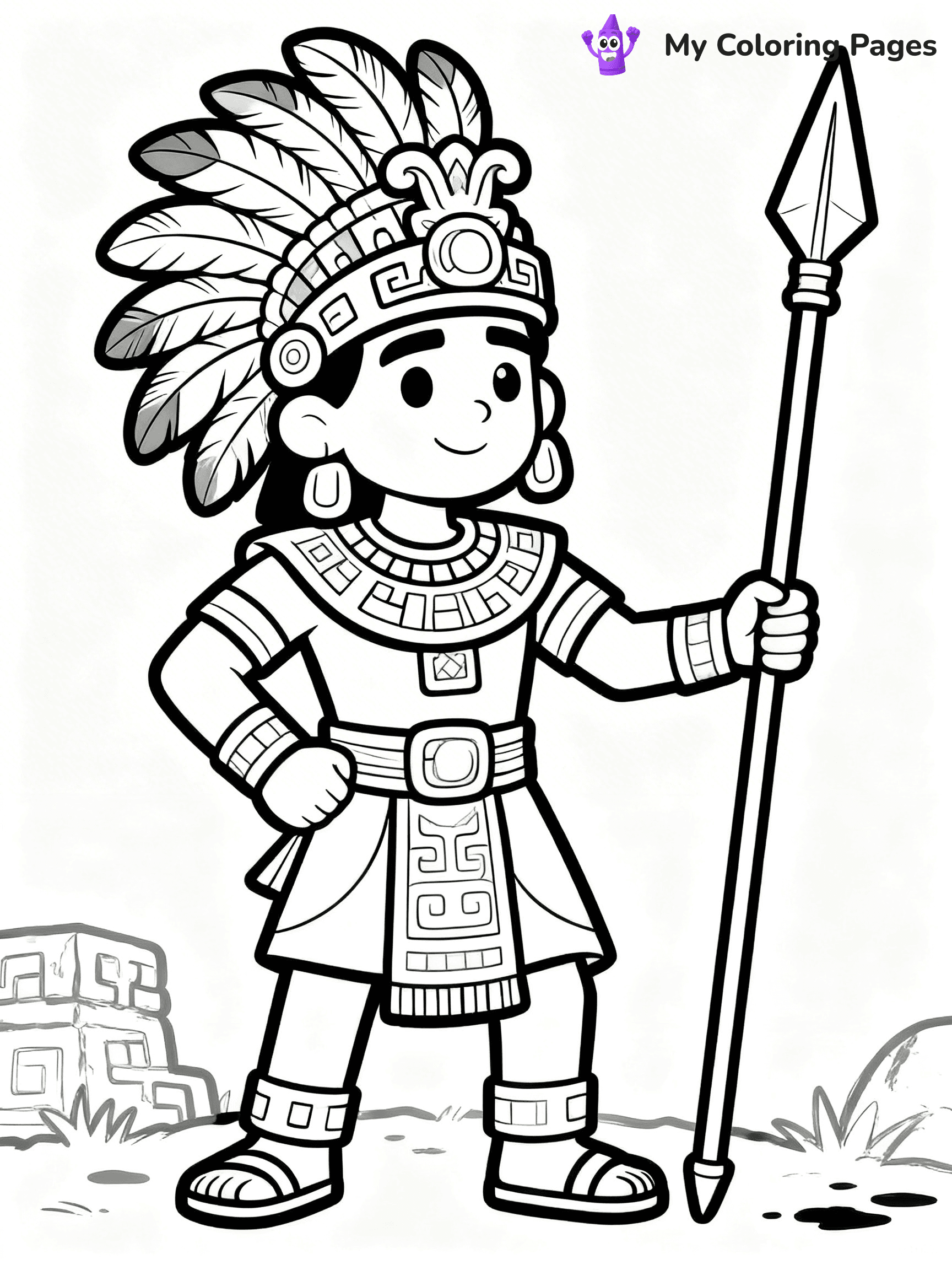 Mayan Coloring Pages - 24