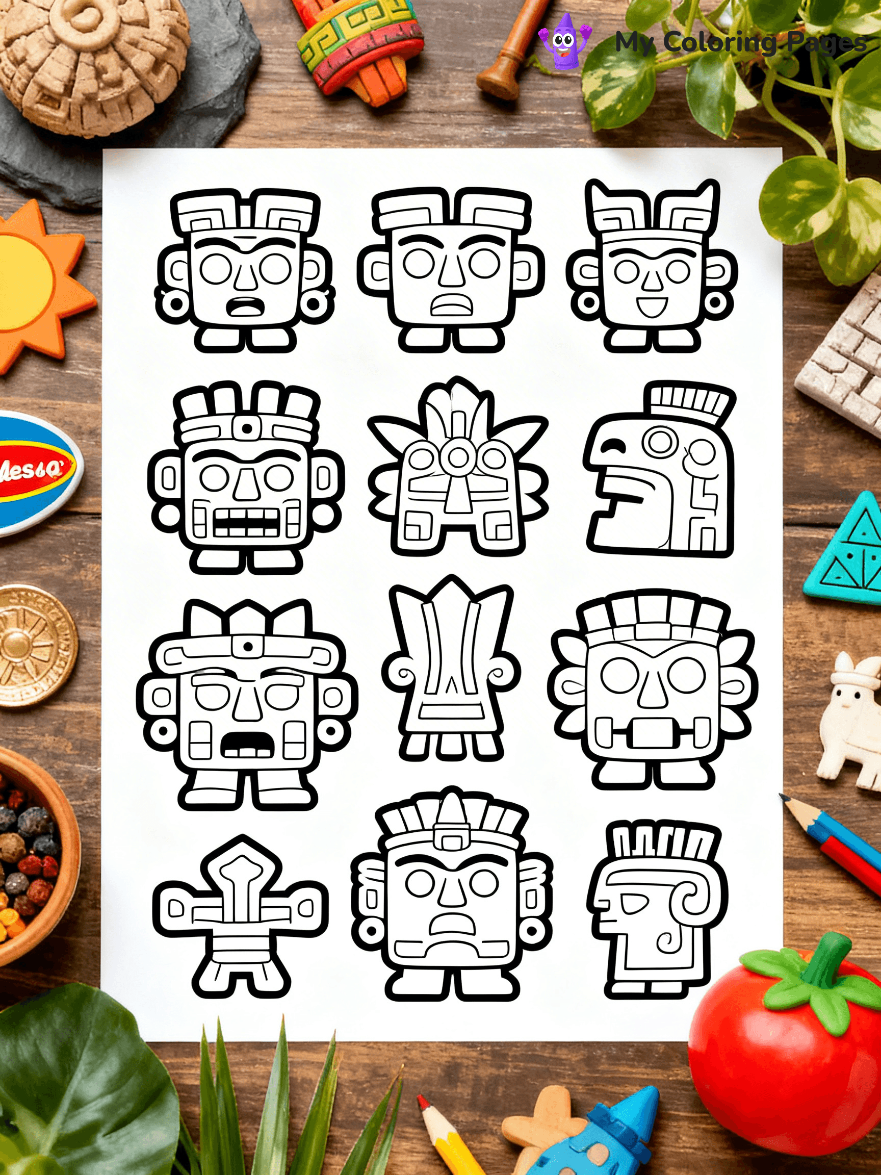 Mayan Coloring Pages - 18