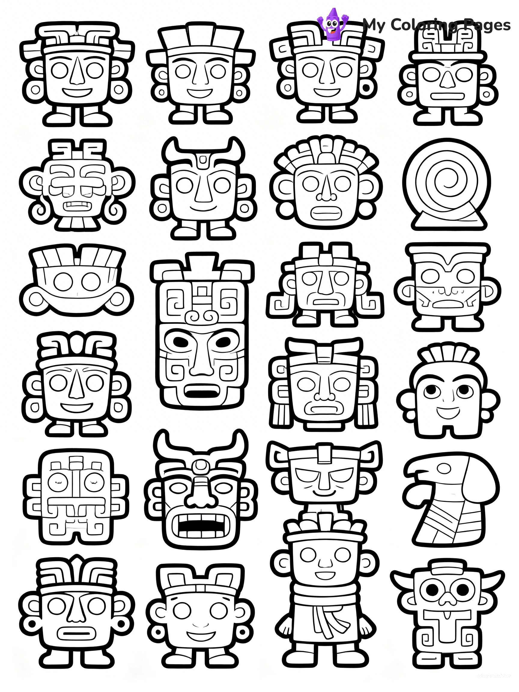 Mayan Coloring Pages - 16