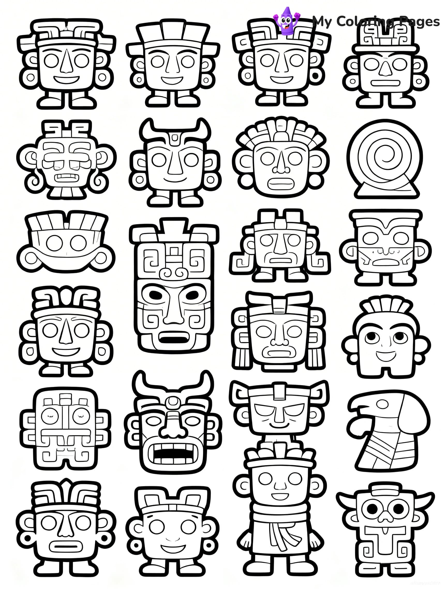 Mayan Coloring Pages - 16