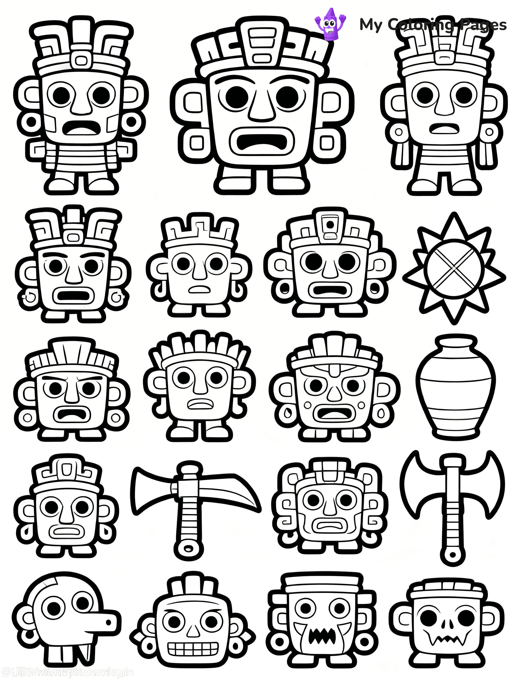 Mayan Coloring Pages - 15