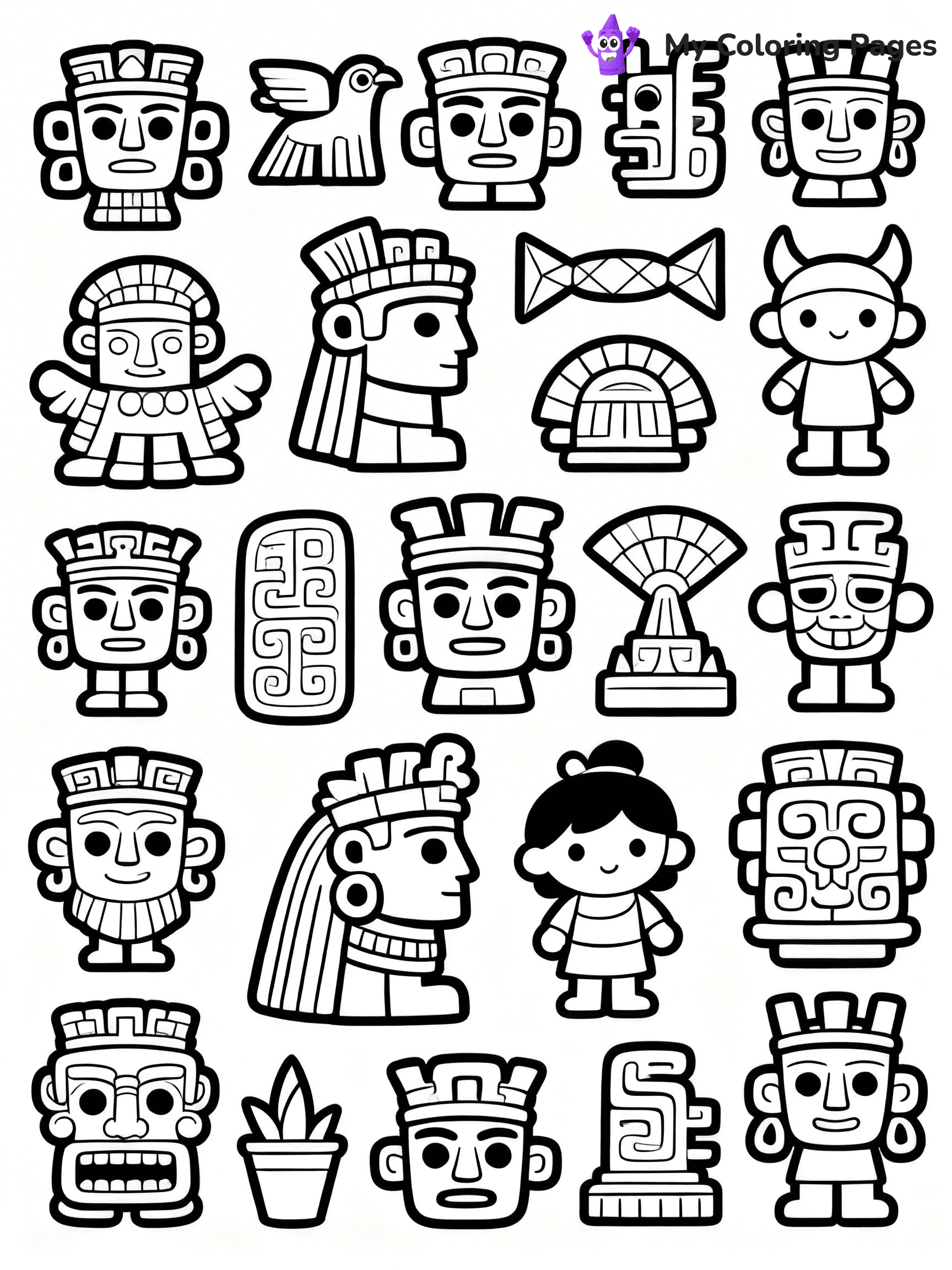 Mayan Coloring Pages - 13