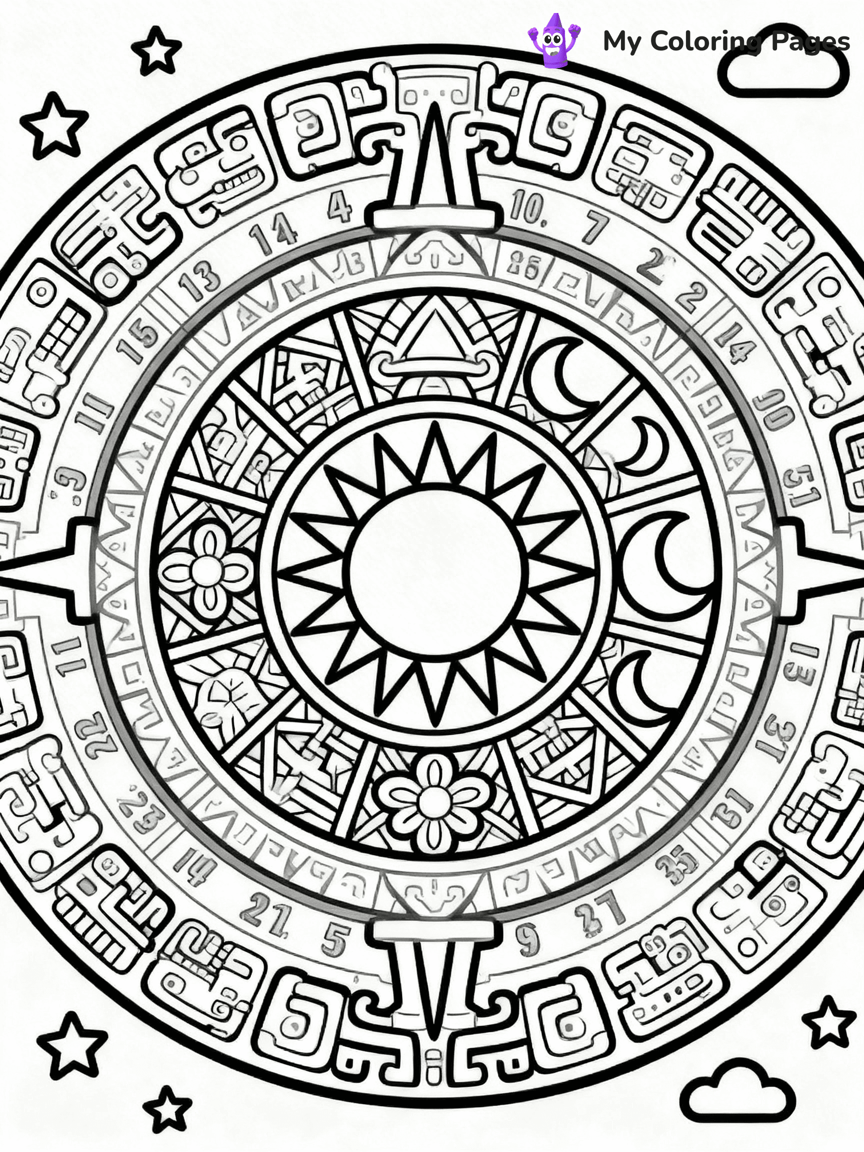Mayan Coloring Pages - 11